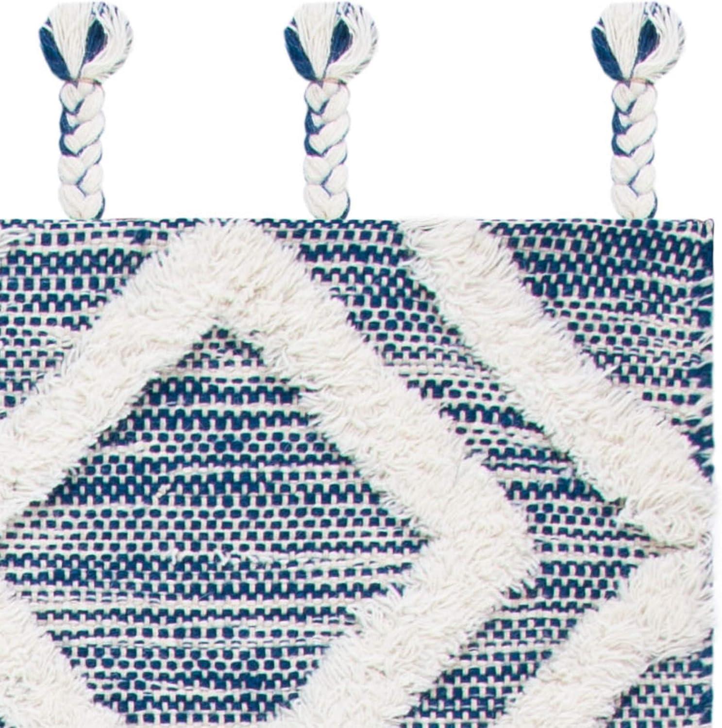 image:imageSAFAVIEH Area Rug 8x10 Kenya Collection Large Black amp Ivory Handmade Wool Moroccan Tassel Design Ideal for Living Room Bedroom Dining Space KNY331ZNavyIvory