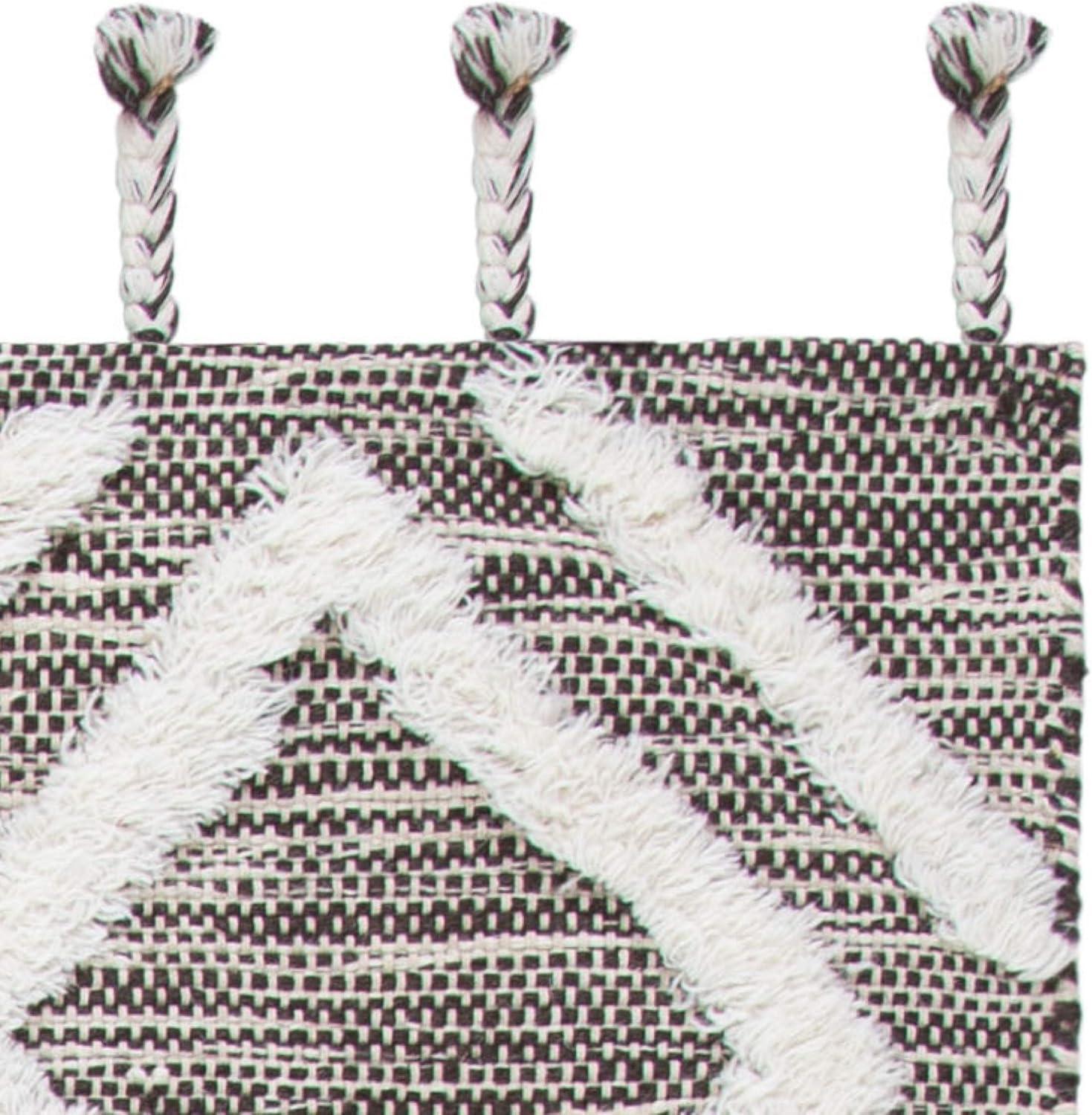 image:imageSAFAVIEH Area Rug 8x10 Kenya Collection Large Black amp Ivory Handmade Wool Moroccan Tassel Design Ideal for Living Room Bedroom Dining Space KNY331ZBrownIvory