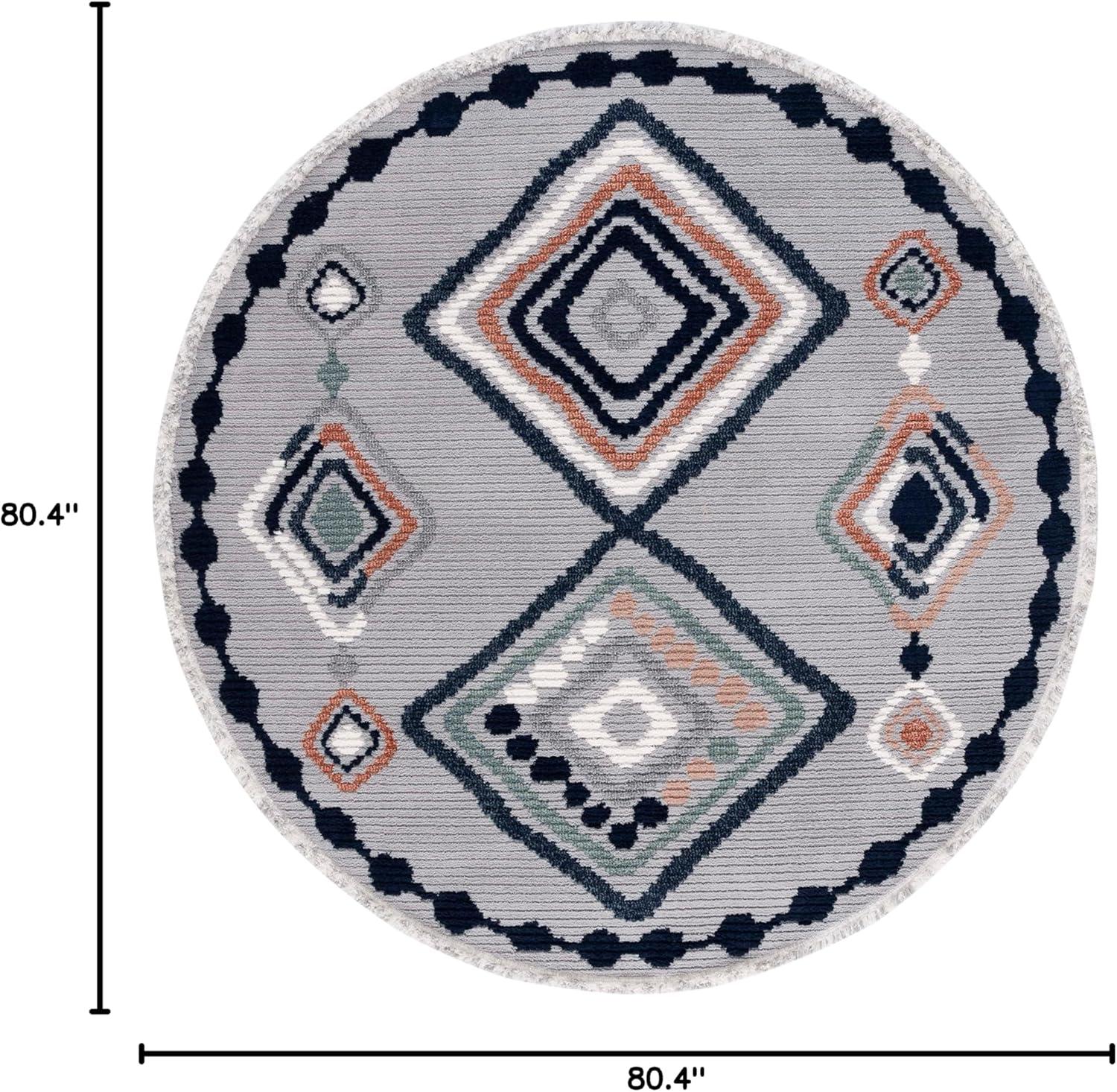 image:imageSAFAVIEH Area Rug 8x10 Marrakech Collection Large Ivory amp Multi Moroccan Boho Tribal Rustic Design NonShedding amp Easy Cleaning Ideal for Living Room Bedroom Office Dining Space MRK616AGreyBlue Rust