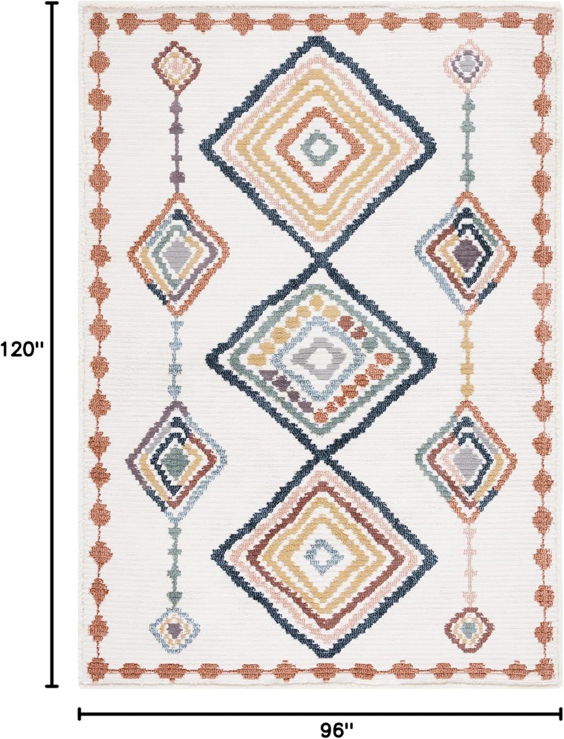 image:imageSAFAVIEH Area Rug 8x10 Marrakech Collection Large Ivory amp Multi Moroccan Boho Tribal Rustic Design NonShedding amp Easy Cleaning Ideal for Living Room Bedroom Office Dining Space MRK616AIvoryMulti
