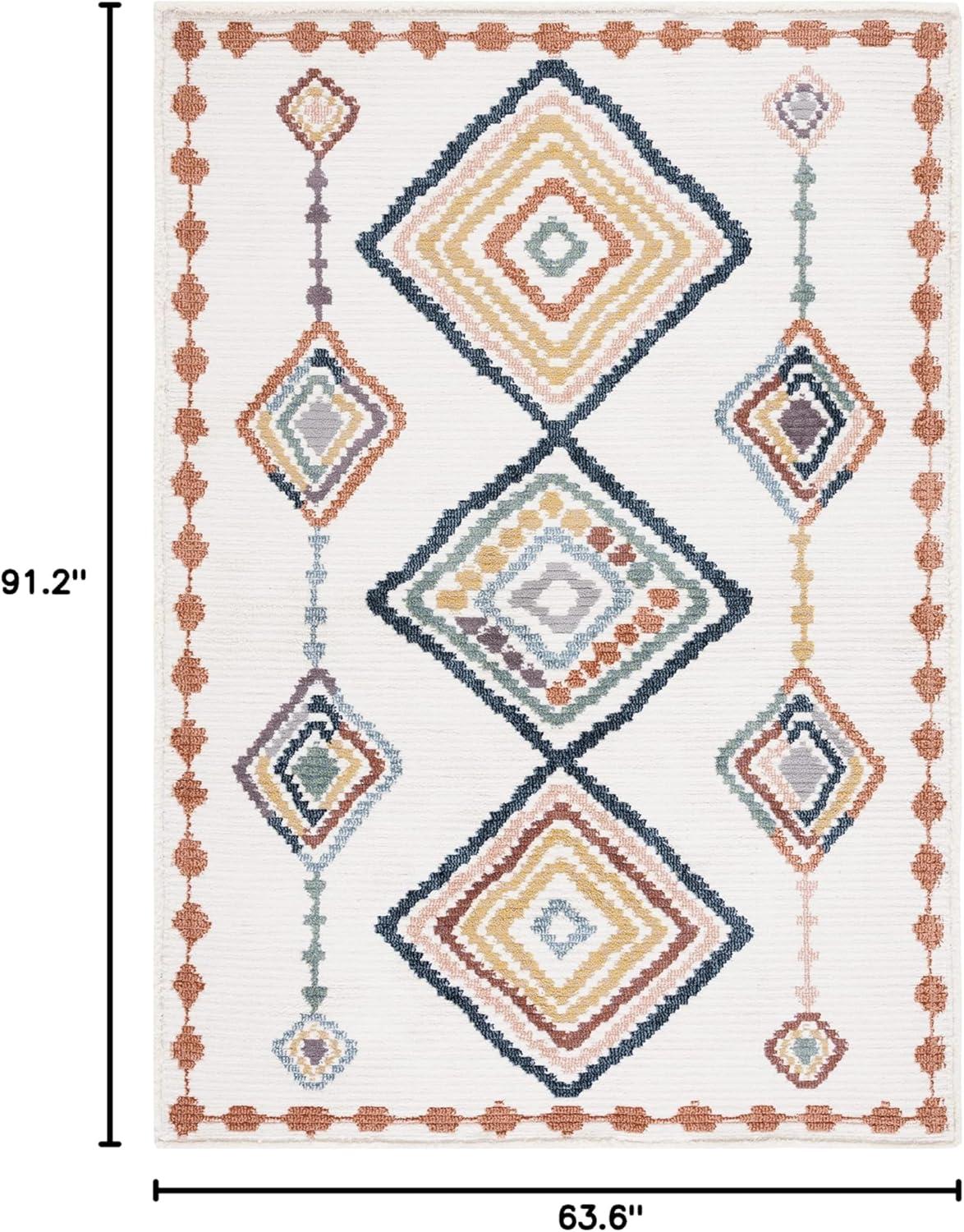 image:imageSAFAVIEH Area Rug 8x10 Marrakech Collection Large Ivory amp Multi Moroccan Boho Tribal Rustic Design NonShedding amp Easy Cleaning Ideal for Living Room Bedroom Office Dining Space MRK616AIvoryMulti