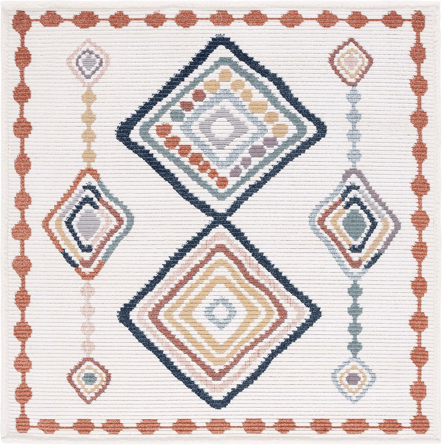 image:imageSAFAVIEH Area Rug 8x10 Marrakech Collection Large Ivory amp Multi Moroccan Boho Tribal Rustic Design NonShedding amp Easy Cleaning Ideal for Living Room Bedroom Office Dining Space MRK616AIvoryMulti