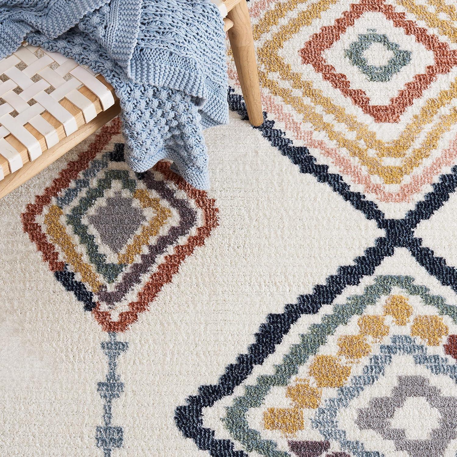 image:imageSAFAVIEH Area Rug 8x10 Marrakech Collection Large Ivory amp Multi Moroccan Boho Tribal Rustic Design NonShedding amp Easy Cleaning Ideal for Living Room Bedroom Office Dining Space MRK616AIvoryMulti