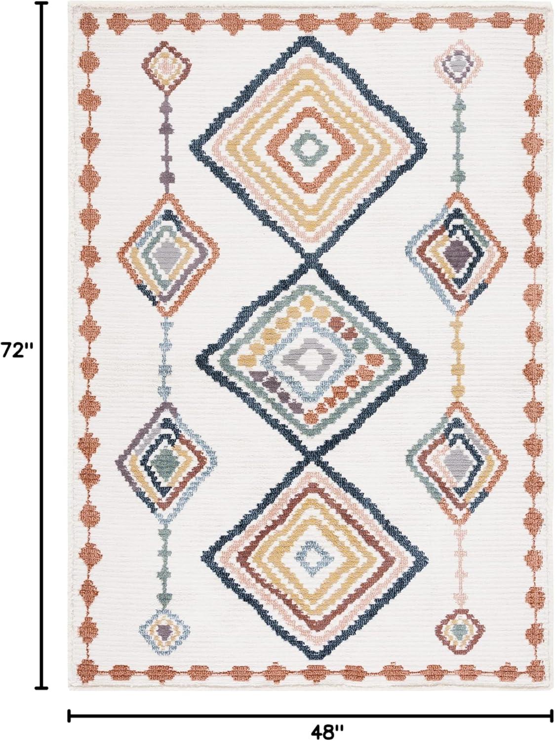 image:imageSAFAVIEH Area Rug 8x10 Marrakech Collection Large Ivory amp Multi Moroccan Boho Tribal Rustic Design NonShedding amp Easy Cleaning Ideal for Living Room Bedroom Office Dining Space MRK616AIvoryMulti