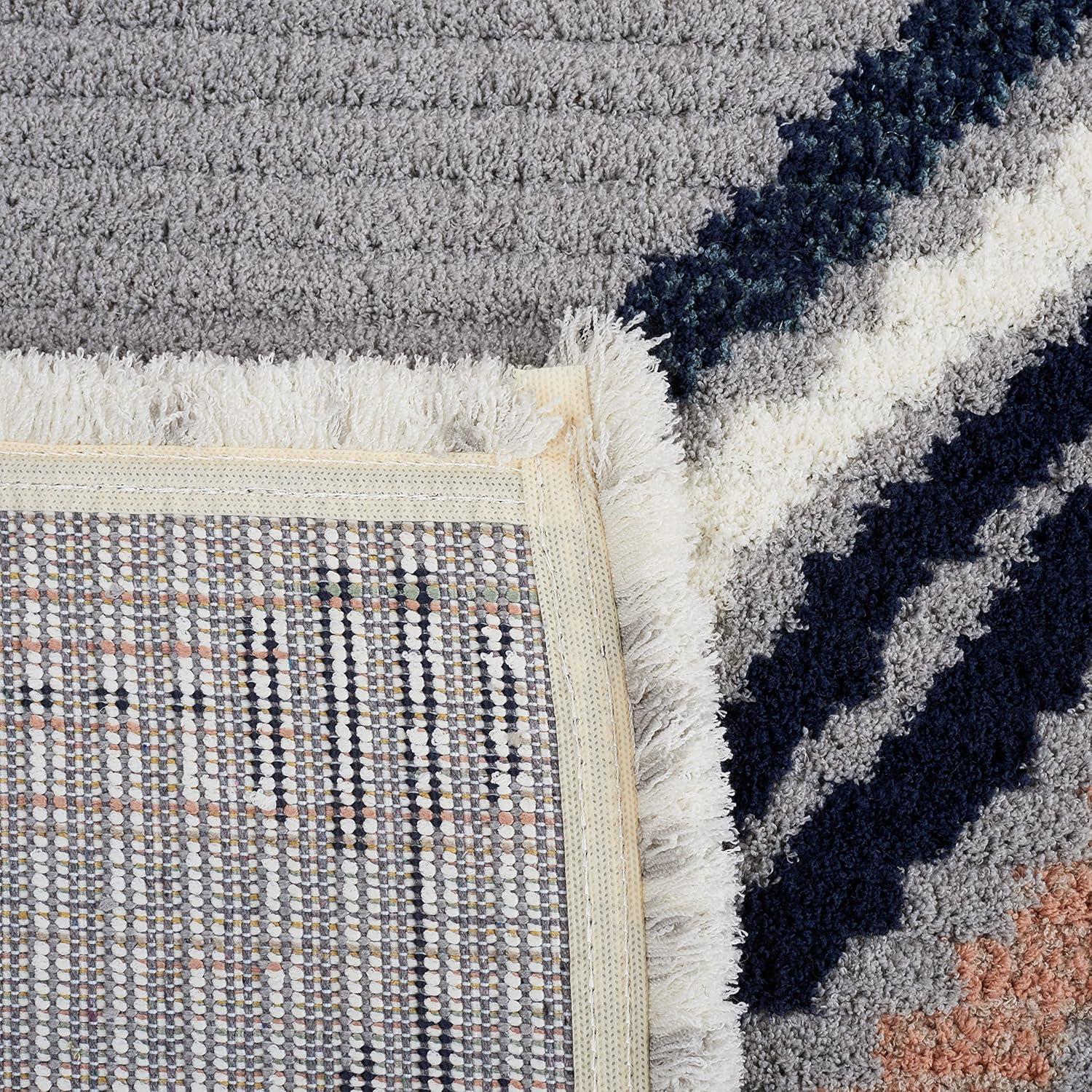 image:imageSAFAVIEH Area Rug 8x10 Marrakech Collection Large Ivory amp Multi Moroccan Boho Tribal Rustic Design NonShedding amp Easy Cleaning Ideal for Living Room Bedroom Office Dining Space MRK616AGreyBlue Rust