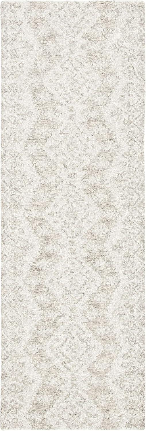 image:imageSAFAVIEH Area Rug 8x10 MicroLoop Collection Large Ivory amp Beige Handmade Wool Ideal for Living Room Bedroom Office Dining Space MLP952AIvoryBeige