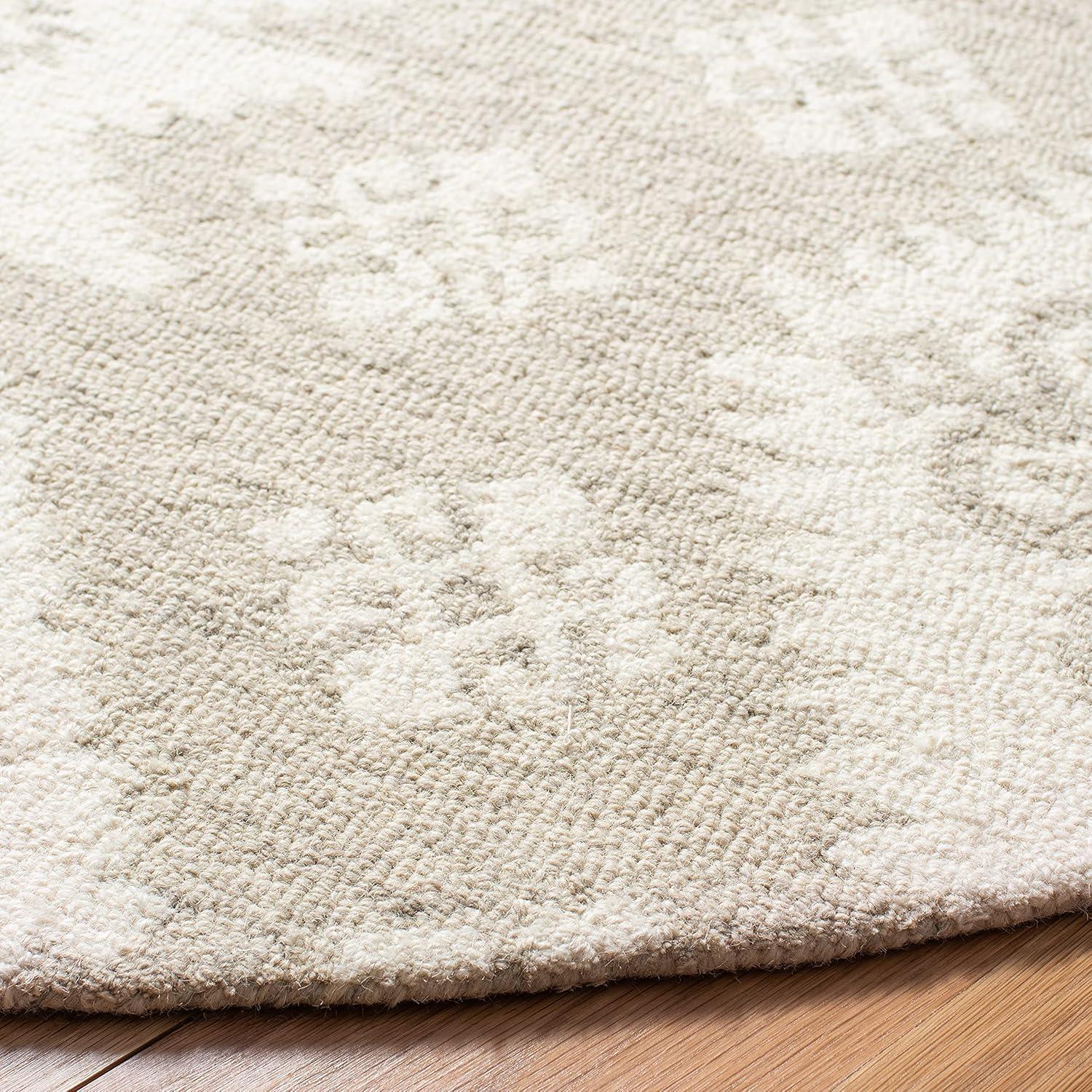 image:imageSAFAVIEH Area Rug 8x10 MicroLoop Collection Large Ivory amp Beige Handmade Wool Ideal for Living Room Bedroom Office Dining Space MLP952AIvoryBeige