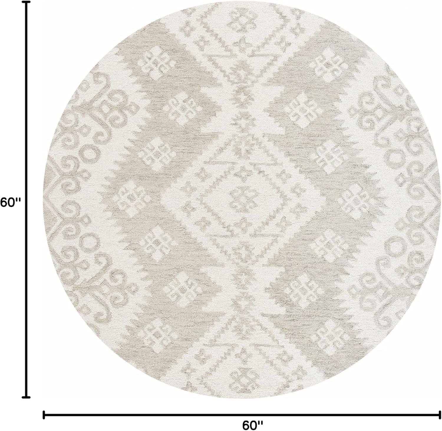 image:imageSAFAVIEH Area Rug 8x10 MicroLoop Collection Large Ivory amp Beige Handmade Wool Ideal for Living Room Bedroom Office Dining Space MLP952AIvoryBeige