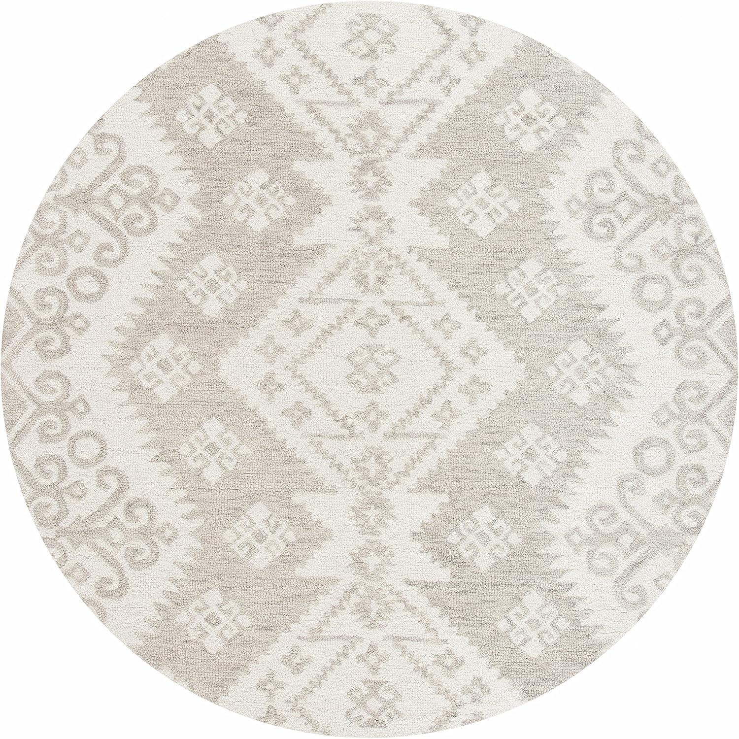 image:imageSAFAVIEH Area Rug 8x10 MicroLoop Collection Large Ivory amp Beige Handmade Wool Ideal for Living Room Bedroom Office Dining Space MLP952AIvoryBeige
