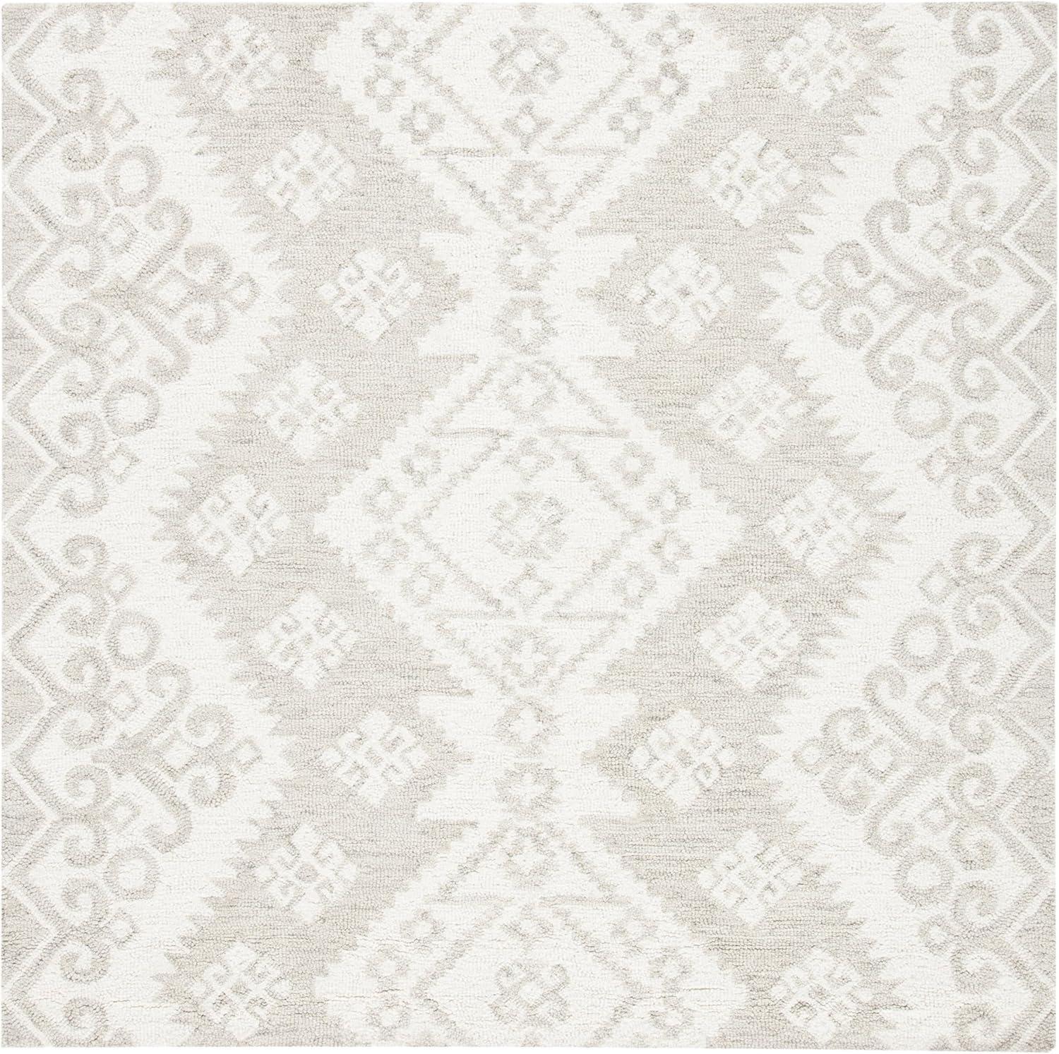image:imageSAFAVIEH Area Rug 8x10 MicroLoop Collection Large Ivory amp Beige Handmade Wool Ideal for Living Room Bedroom Office Dining Space MLP952AIvoryBeige