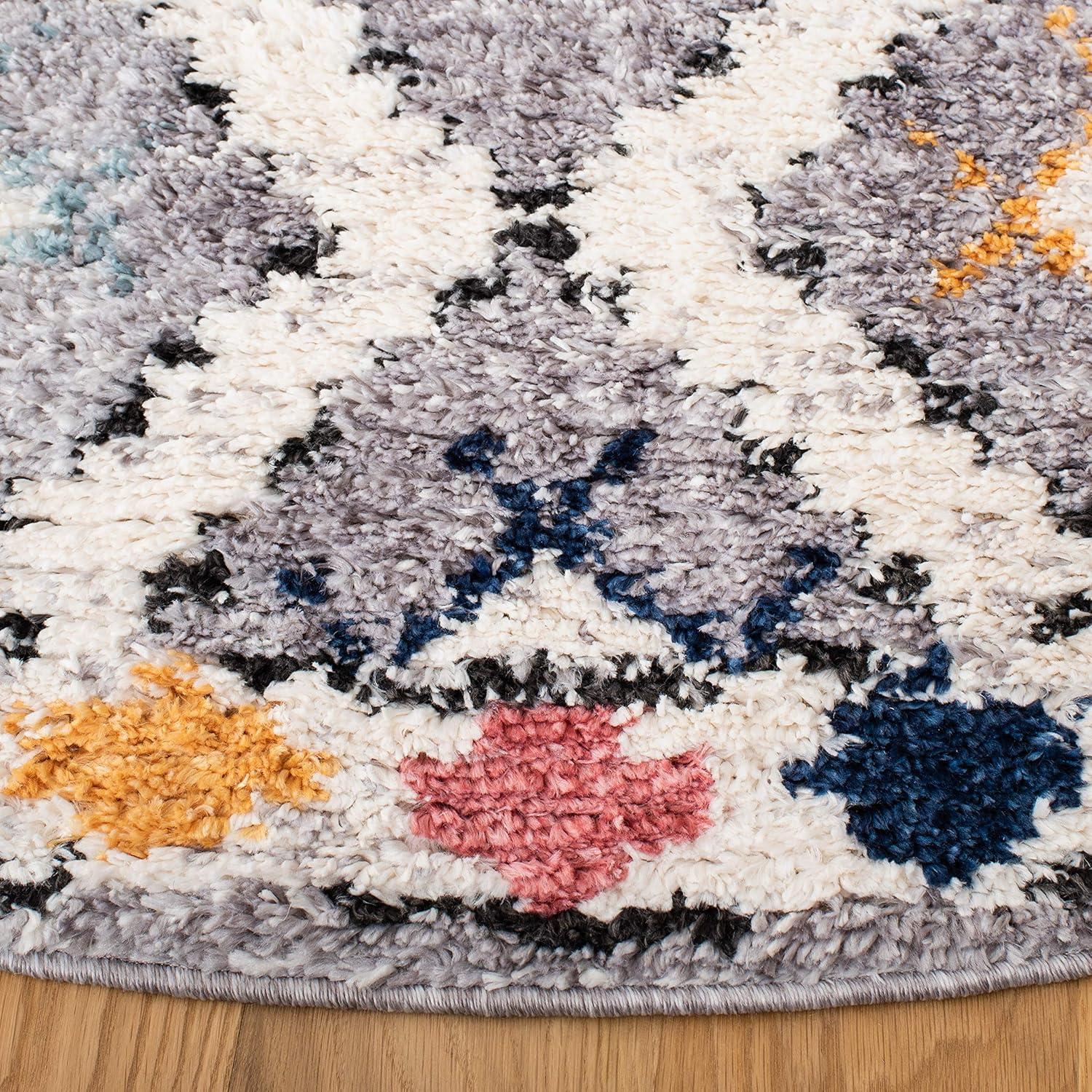 image:imageSAFAVIEH Area Rug 8x10 Morocco Collection Large Grey amp Multi Moroccan Boho Tribal Design NonShedding amp Easy Cleaning Ideal for Living Room Bedroom Office Dining Space MRC965FGreyMulti
