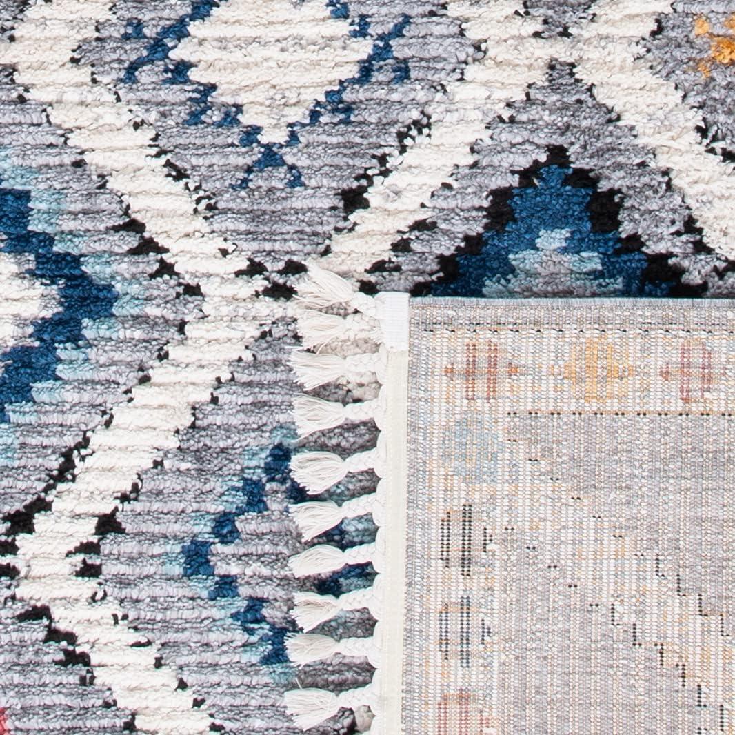 image:imageSAFAVIEH Area Rug 8x10 Morocco Collection Large Grey amp Multi Moroccan Boho Tribal Design NonShedding amp Easy Cleaning Ideal for Living Room Bedroom Office Dining Space MRC965FGreyMulti