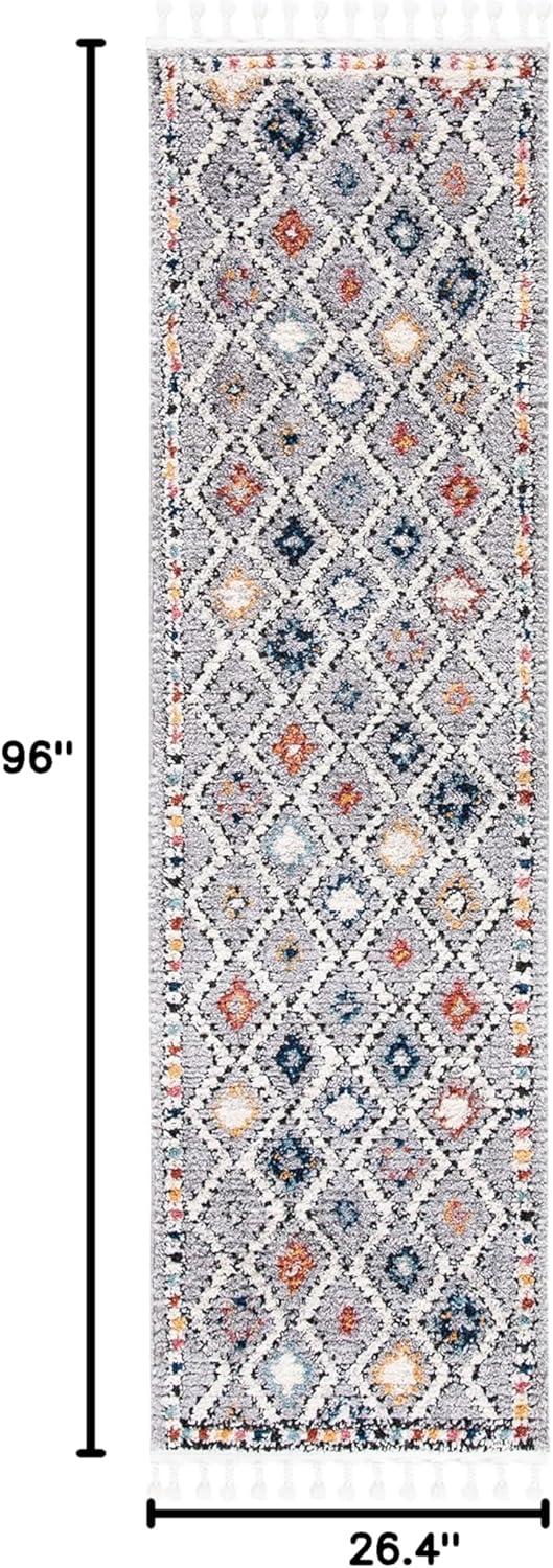 image:imageSAFAVIEH Area Rug 8x10 Morocco Collection Large Grey amp Multi Moroccan Boho Tribal Design NonShedding amp Easy Cleaning Ideal for Living Room Bedroom Office Dining Space MRC965FGreyMulti