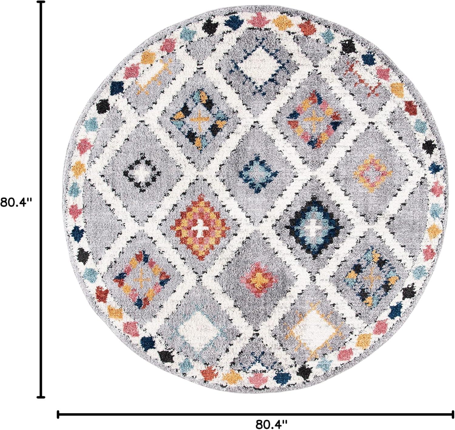 image:imageSAFAVIEH Area Rug 8x10 Morocco Collection Large Grey amp Multi Moroccan Boho Tribal Design NonShedding amp Easy Cleaning Ideal for Living Room Bedroom Office Dining Space MRC965FGreyMulti