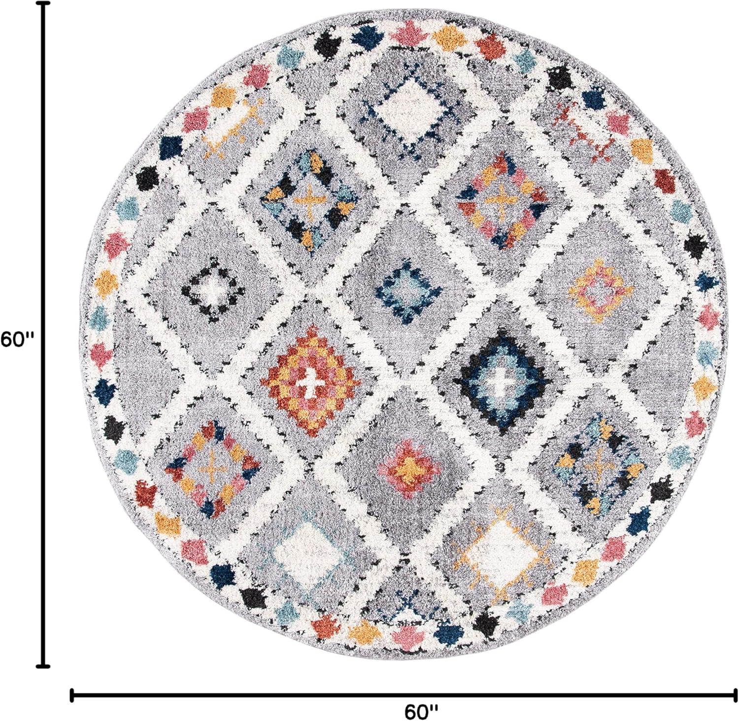 image:imageSAFAVIEH Area Rug 8x10 Morocco Collection Large Grey amp Multi Moroccan Boho Tribal Design NonShedding amp Easy Cleaning Ideal for Living Room Bedroom Office Dining Space MRC965FGreyMulti