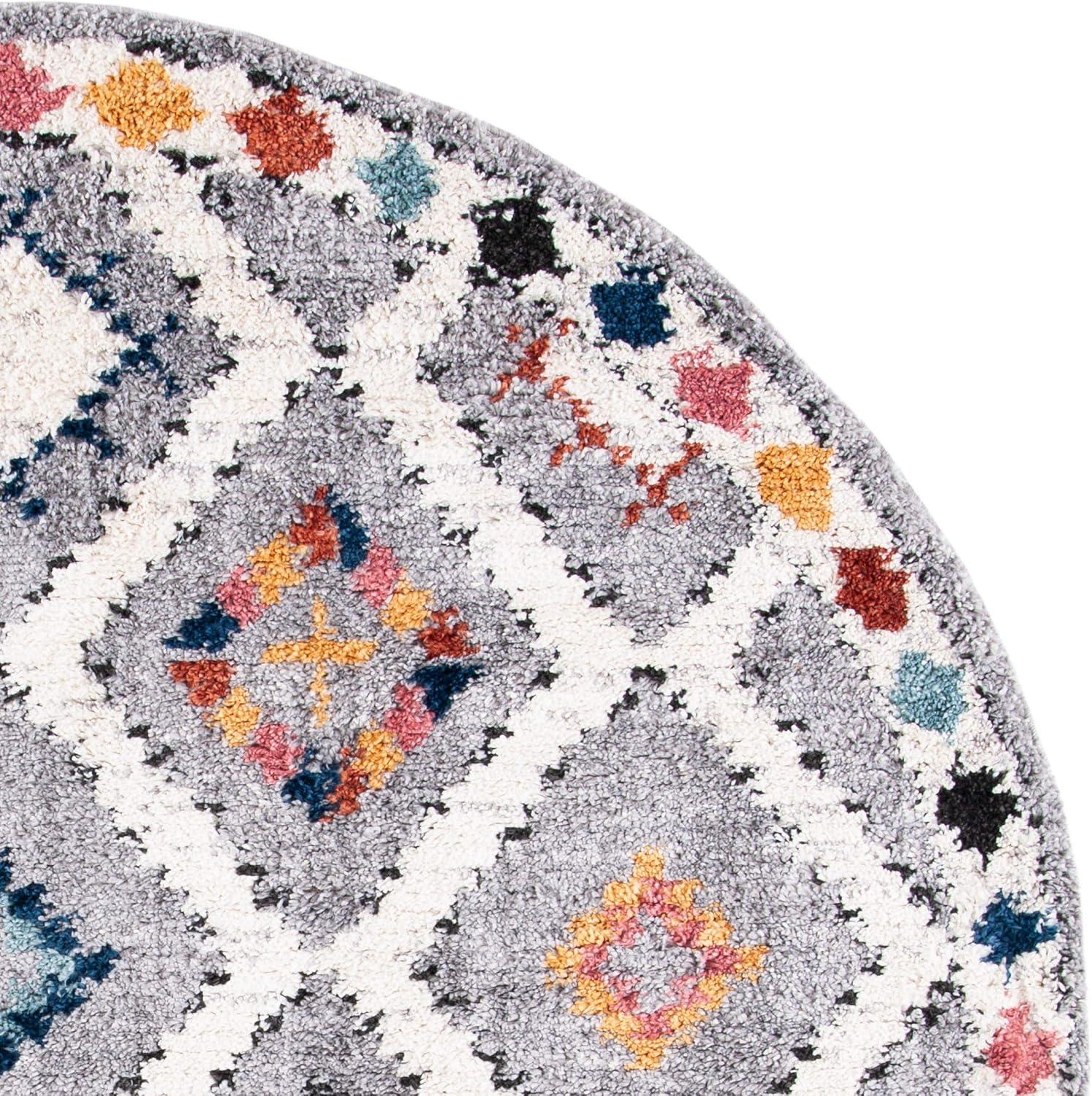 image:imageSAFAVIEH Area Rug 8x10 Morocco Collection Large Grey amp Multi Moroccan Boho Tribal Design NonShedding amp Easy Cleaning Ideal for Living Room Bedroom Office Dining Space MRC965FGreyMulti