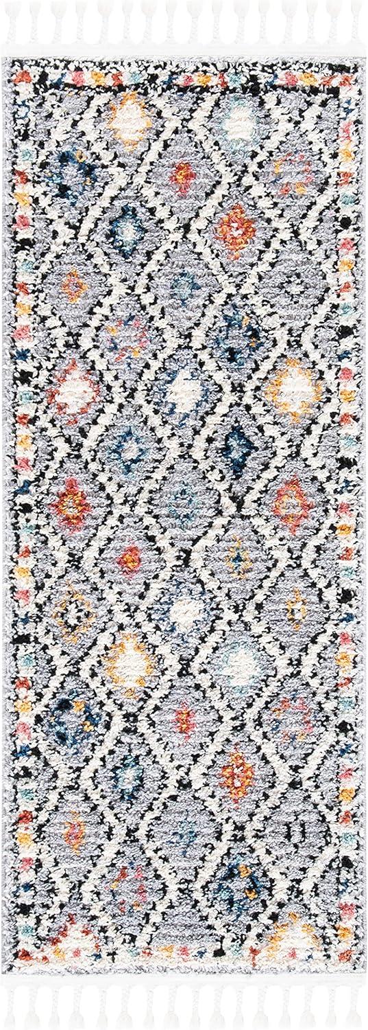image:imageSAFAVIEH Area Rug 8x10 Morocco Collection Large Grey amp Multi Moroccan Boho Tribal Design NonShedding amp Easy Cleaning Ideal for Living Room Bedroom Office Dining Space MRC965FGreyMulti