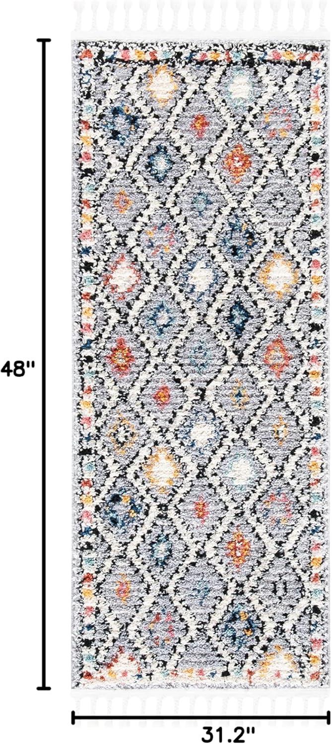 image:imageSAFAVIEH Area Rug 8x10 Morocco Collection Large Grey amp Multi Moroccan Boho Tribal Design NonShedding amp Easy Cleaning Ideal for Living Room Bedroom Office Dining Space MRC965FGreyMulti