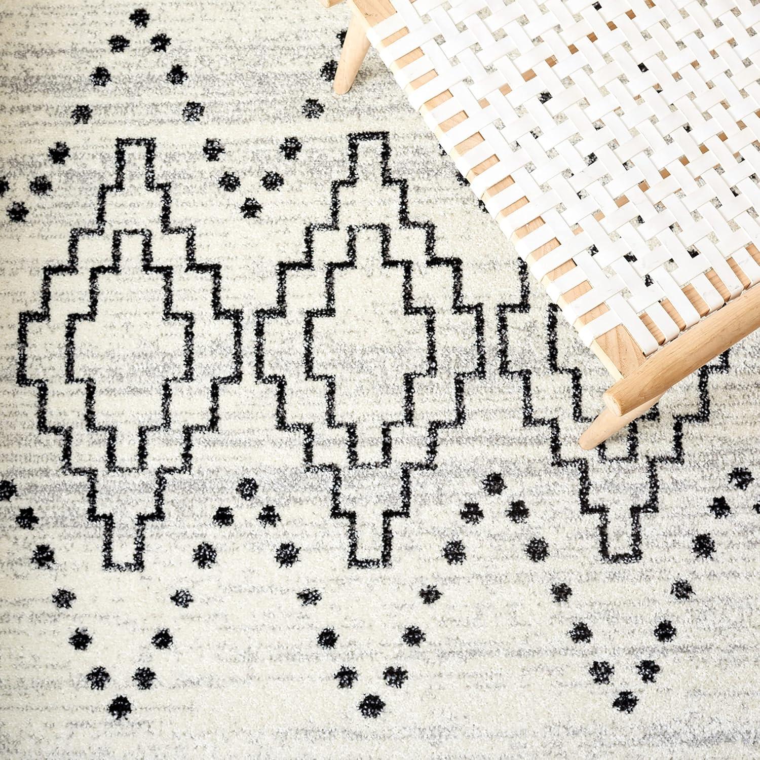 image:imageSAFAVIEH Area Rug 8x10 Tulum Collection Large Black amp Ivory Moroccan Boho Tribal Design NonShedding amp Easy to Clean Ideal for Living Room Bedroom Dining Space TUL646ZBlackIvory