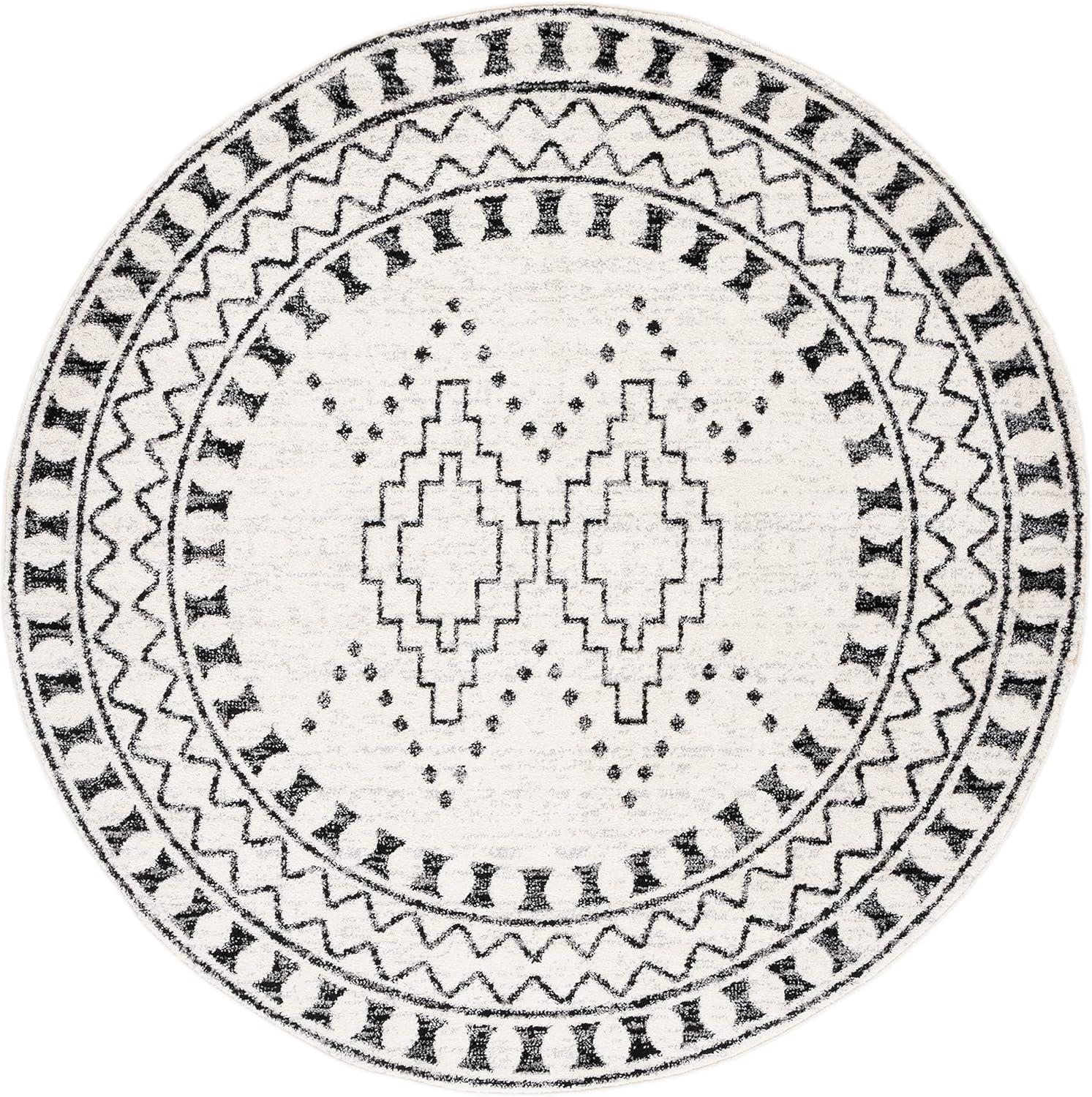 image:imageSAFAVIEH Area Rug 8x10 Tulum Collection Large Black amp Ivory Moroccan Boho Tribal Design NonShedding amp Easy to Clean Ideal for Living Room Bedroom Dining Space TUL646ZBlackIvory