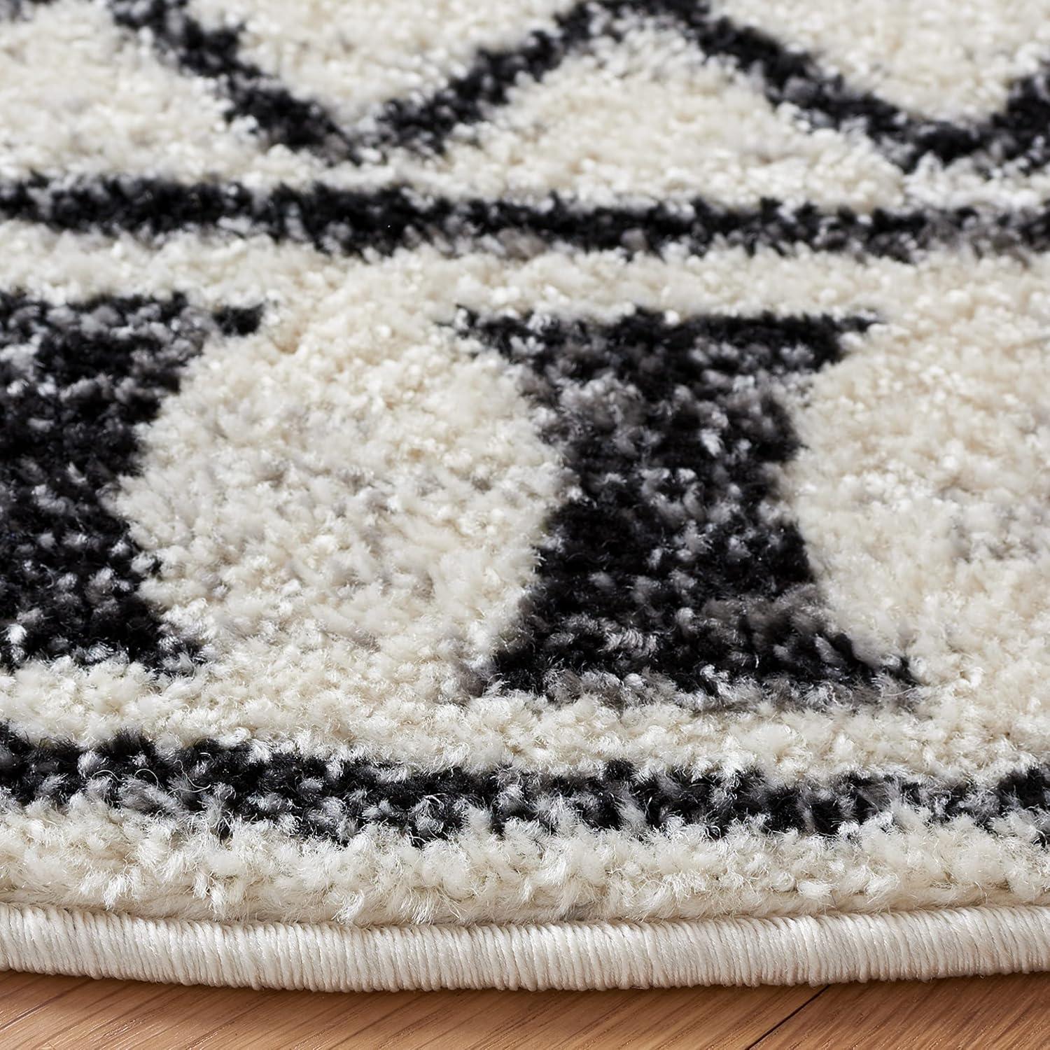 image:imageSAFAVIEH Area Rug 8x10 Tulum Collection Large Black amp Ivory Moroccan Boho Tribal Design NonShedding amp Easy to Clean Ideal for Living Room Bedroom Dining Space TUL646ZBlackIvory