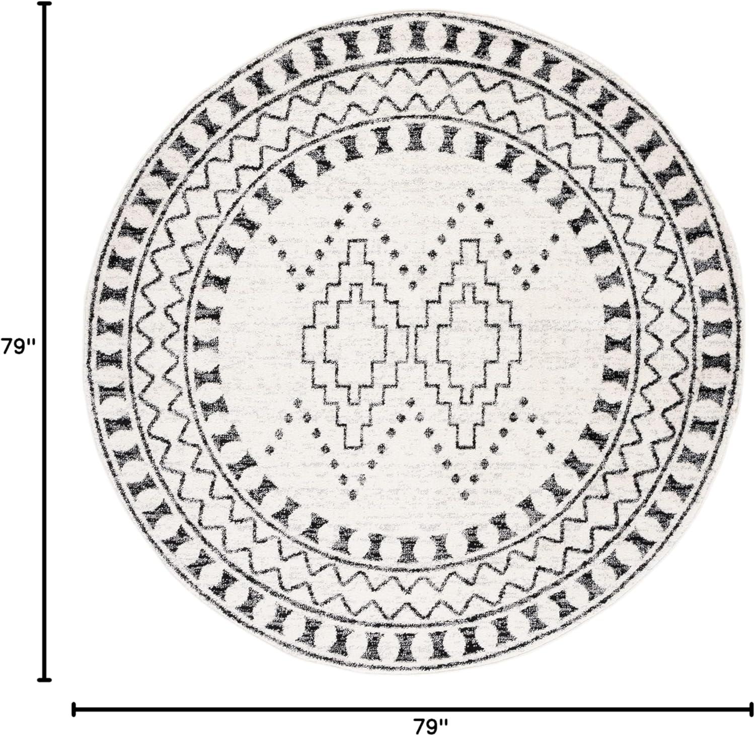 image:imageSAFAVIEH Area Rug 8x10 Tulum Collection Large Black amp Ivory Moroccan Boho Tribal Design NonShedding amp Easy to Clean Ideal for Living Room Bedroom Dining Space TUL646ZBlackIvory