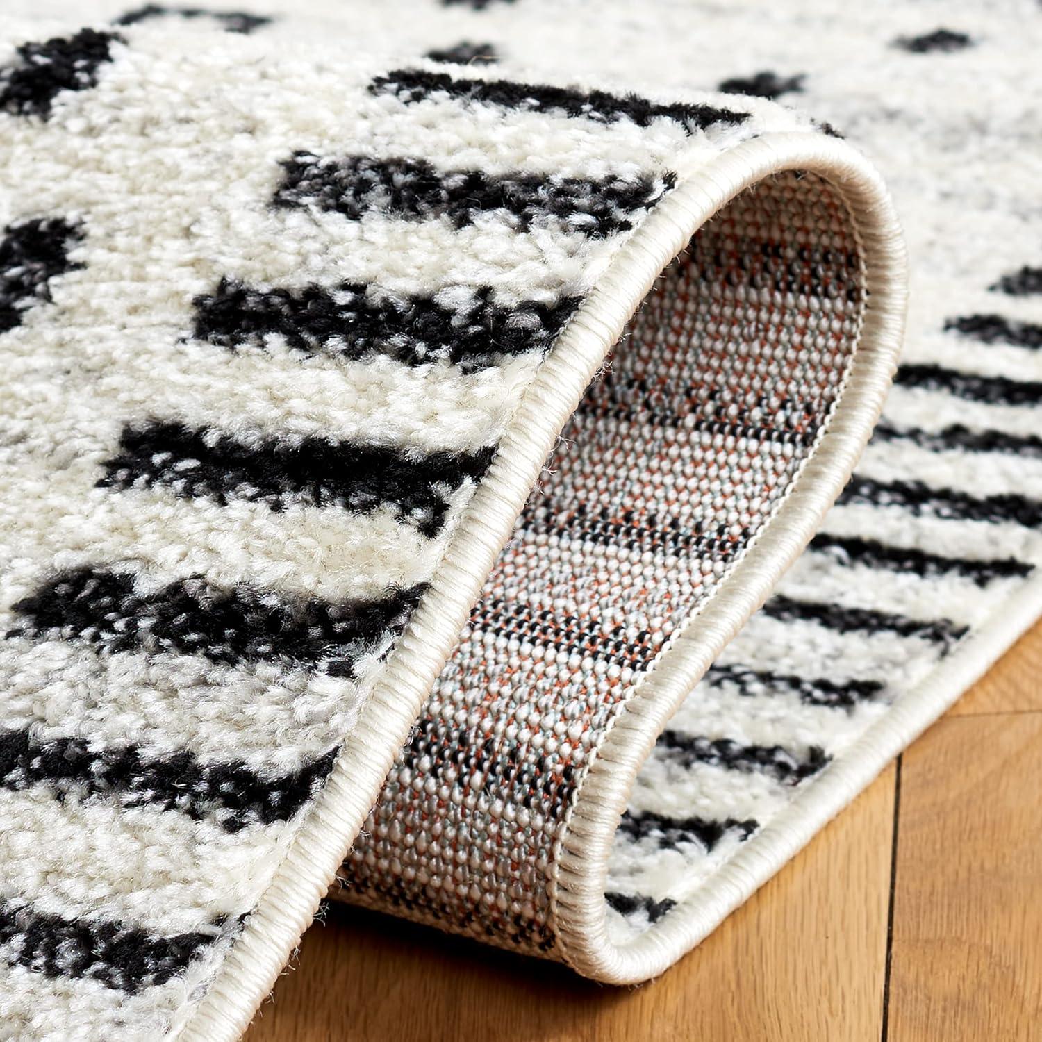 image:imageSAFAVIEH Area Rug 8x10 Tulum Collection Large Black amp Ivory Moroccan Boho Tribal Design NonShedding amp Easy to Clean Ideal for Living Room Bedroom Dining Space TUL646ZBlackIvory