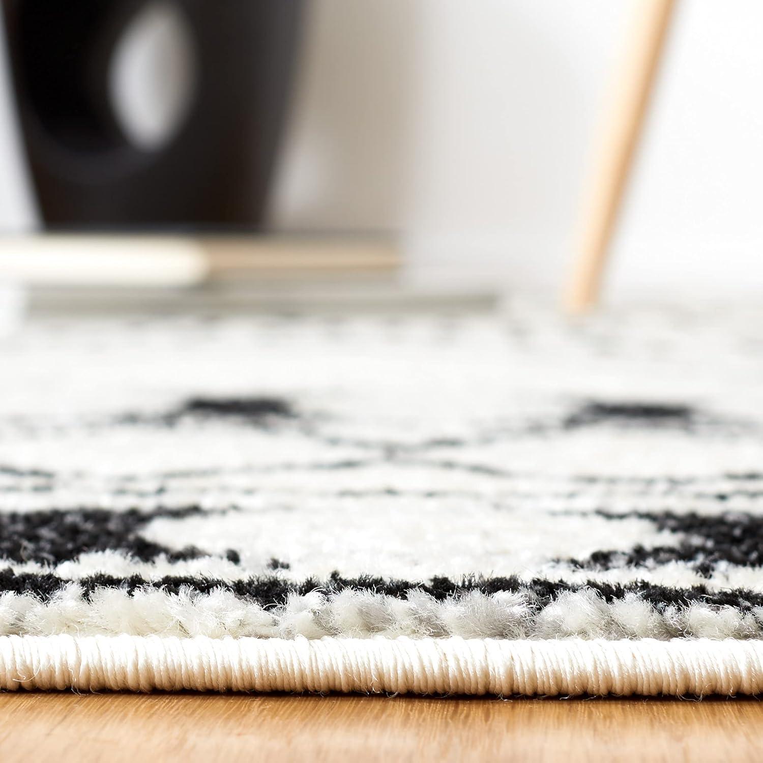 image:imageSAFAVIEH Area Rug 8x10 Tulum Collection Large Black amp Ivory Moroccan Boho Tribal Design NonShedding amp Easy to Clean Ideal for Living Room Bedroom Dining Space TUL646ZBlackIvory
