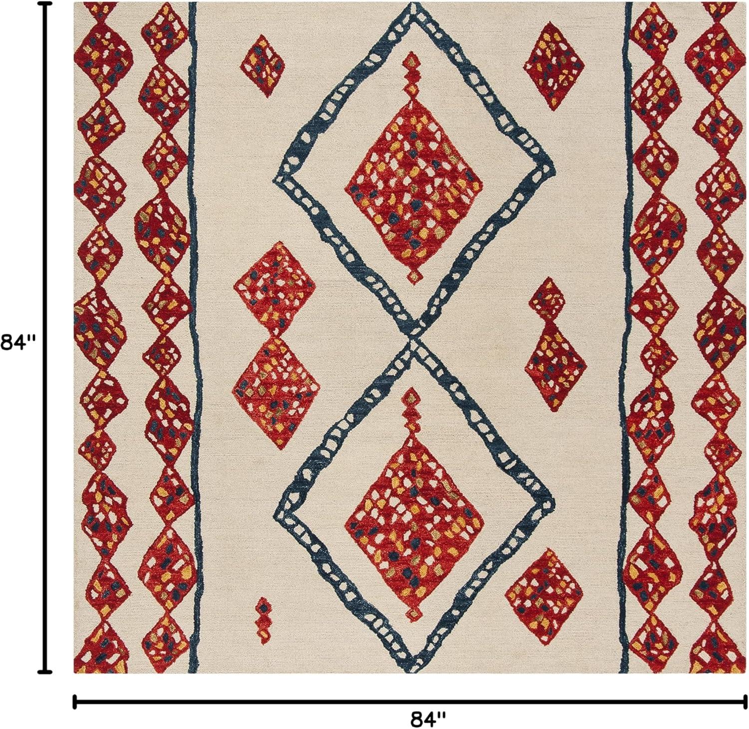 image:imageSAFAVIEH Aspen Collection Accent Rug 4 x 6 Green amp Ivory Handmade Moroccan Boho Tribal Wool Ideal for High Traffic Areas in Entryway Living Room Bedroom APN702YIvoryMulti