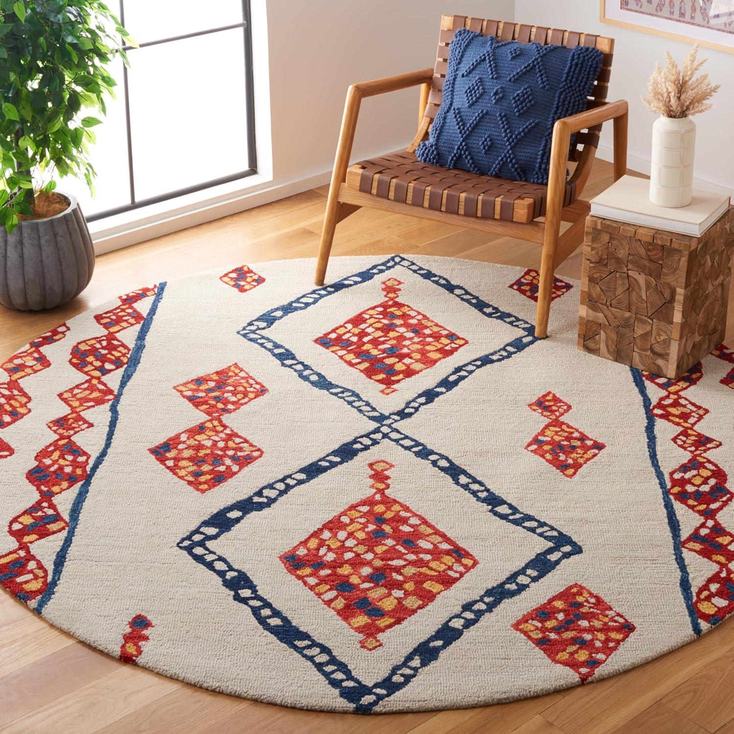 image:imageSAFAVIEH Aspen Collection Accent Rug 4 x 6 Green amp Ivory Handmade Moroccan Boho Tribal Wool Ideal for High Traffic Areas in Entryway Living Room Bedroom APN702YIvoryMulti