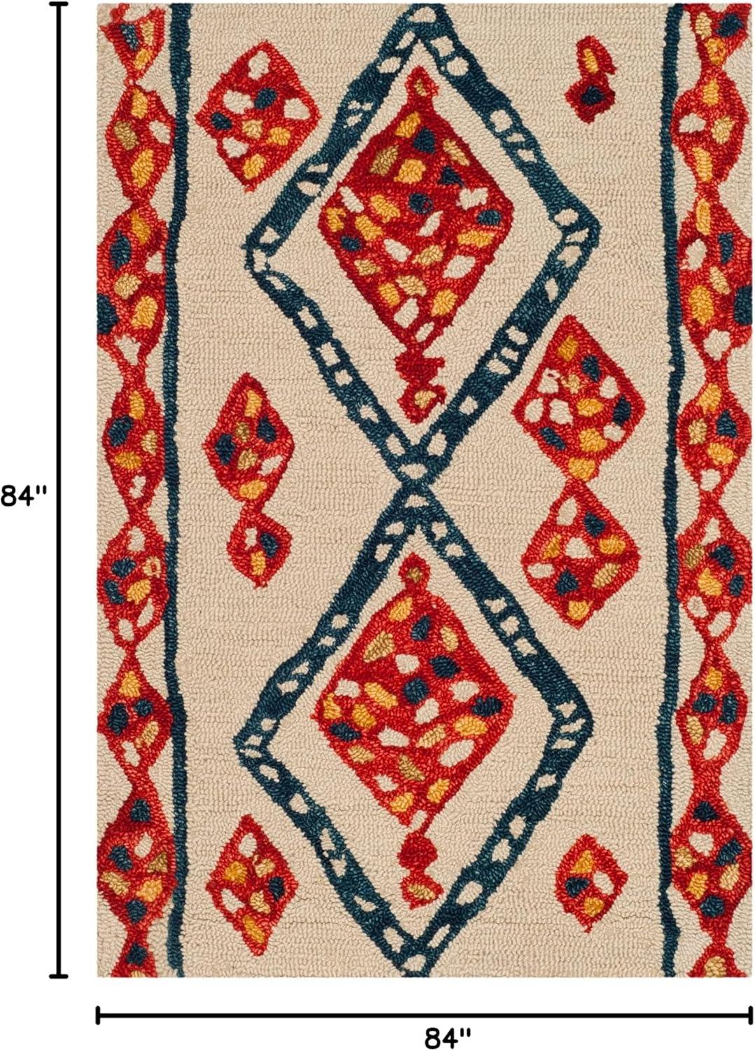 image:imageSAFAVIEH Aspen Collection Accent Rug 4 x 6 Green amp Ivory Handmade Moroccan Boho Tribal Wool Ideal for High Traffic Areas in Entryway Living Room Bedroom APN702YGreenIvory