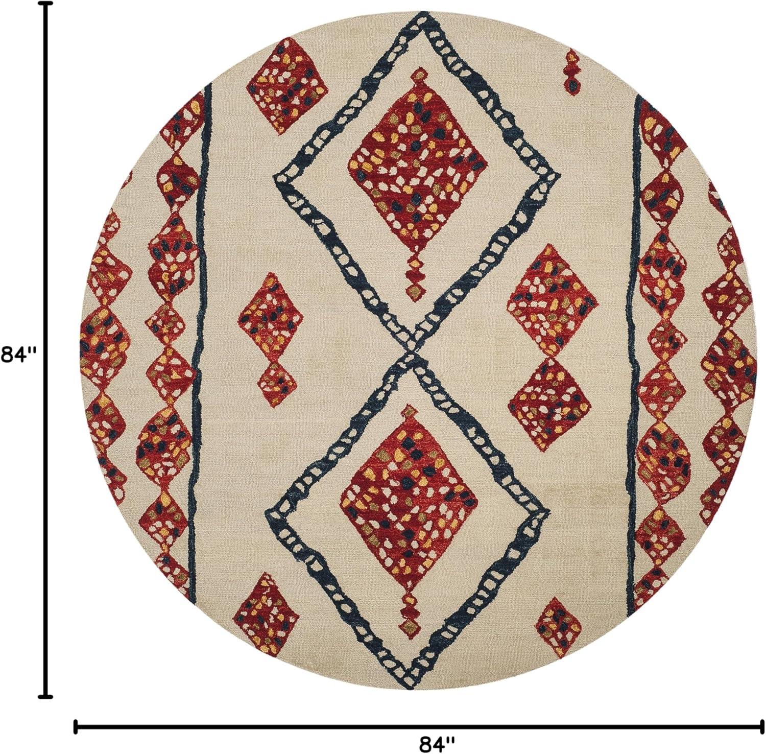 image:imageSAFAVIEH Aspen Collection Accent Rug 4 x 6 Green amp Ivory Handmade Moroccan Boho Tribal Wool Ideal for High Traffic Areas in Entryway Living Room Bedroom APN702YIvoryMulti