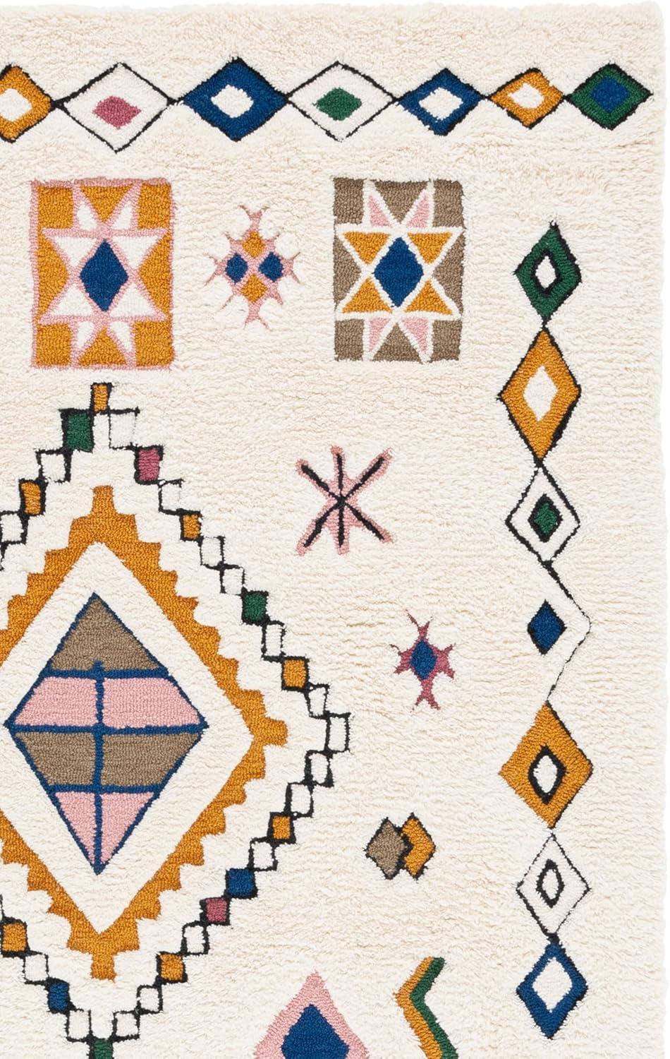 image:imageSAFAVIEH Casablanca Collection Area Rug 6 x 9 IvoryGreen Geometric Design Plush 18 Inch Thick Ideal for High Traffic Areas in Living Room Bedroom Dining CSB921AIvoryGreen