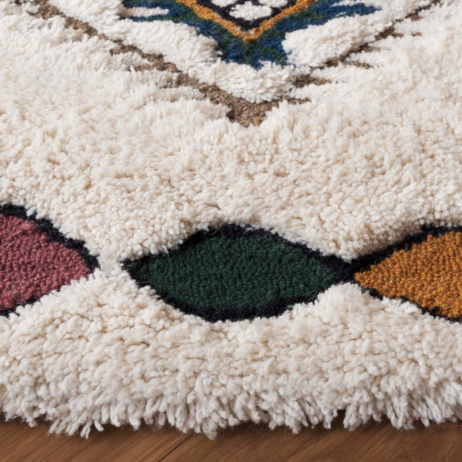 image:imageSAFAVIEH Casablanca Collection Area Rug 6 x 9 IvoryGreen Geometric Design Plush 18 Inch Thick Ideal for High Traffic Areas in Living Room Bedroom Dining CSB921AIvoryGreen