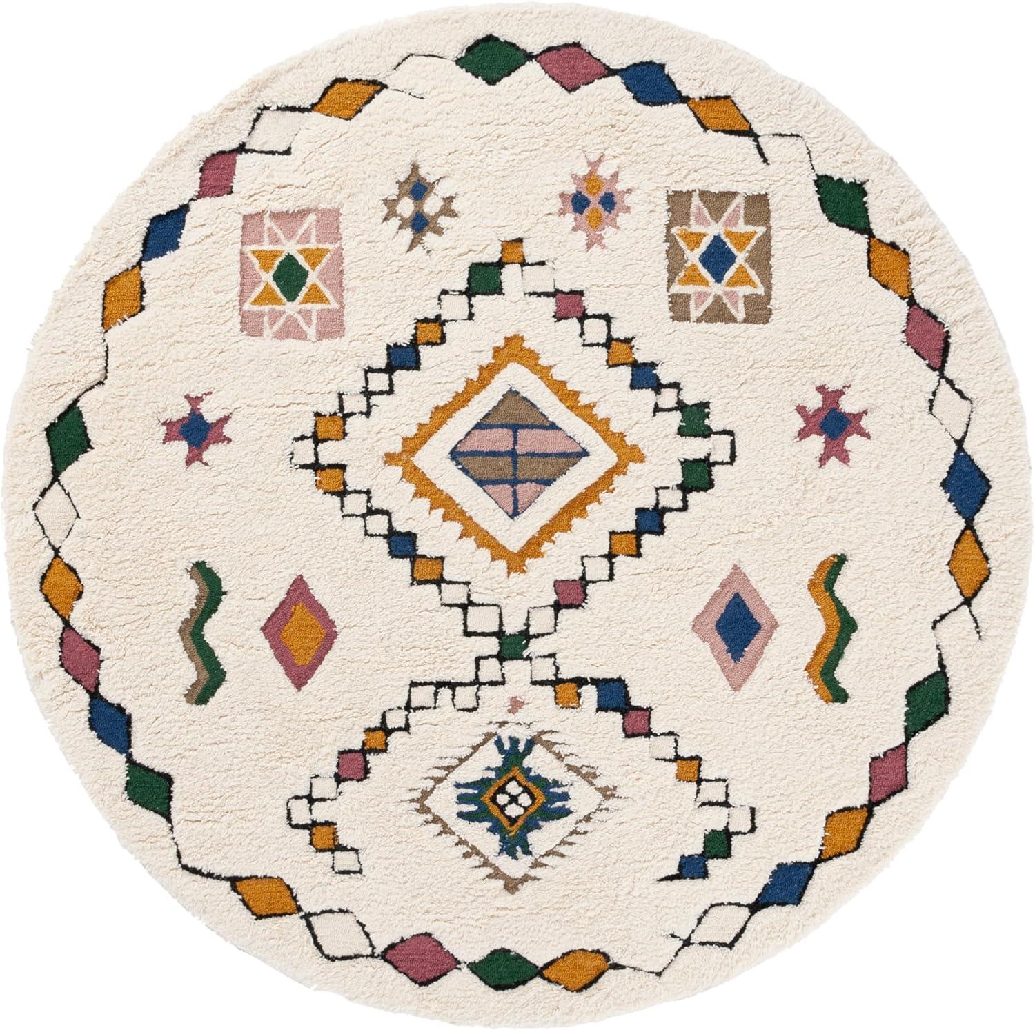 image:imageSAFAVIEH Casablanca Collection Area Rug 6 x 9 IvoryGreen Geometric Design Plush 18 Inch Thick Ideal for High Traffic Areas in Living Room Bedroom Dining CSB921AIvoryGreen