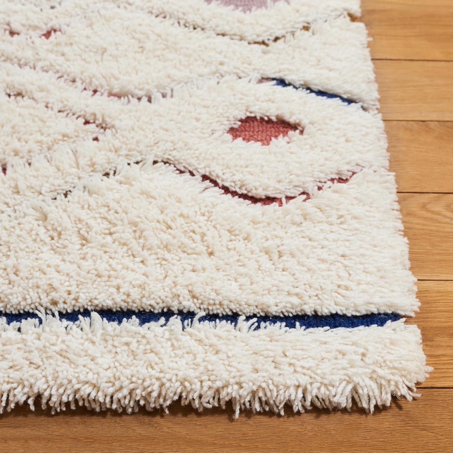image:imageSAFAVIEH Casablanca Collection Area Rug 6 x 9 IvoryRust Geometric Design Plush 18 Inch Thick Ideal for High Traffic Areas in Living Room Bedroom Dining CSB919AIvoryRust