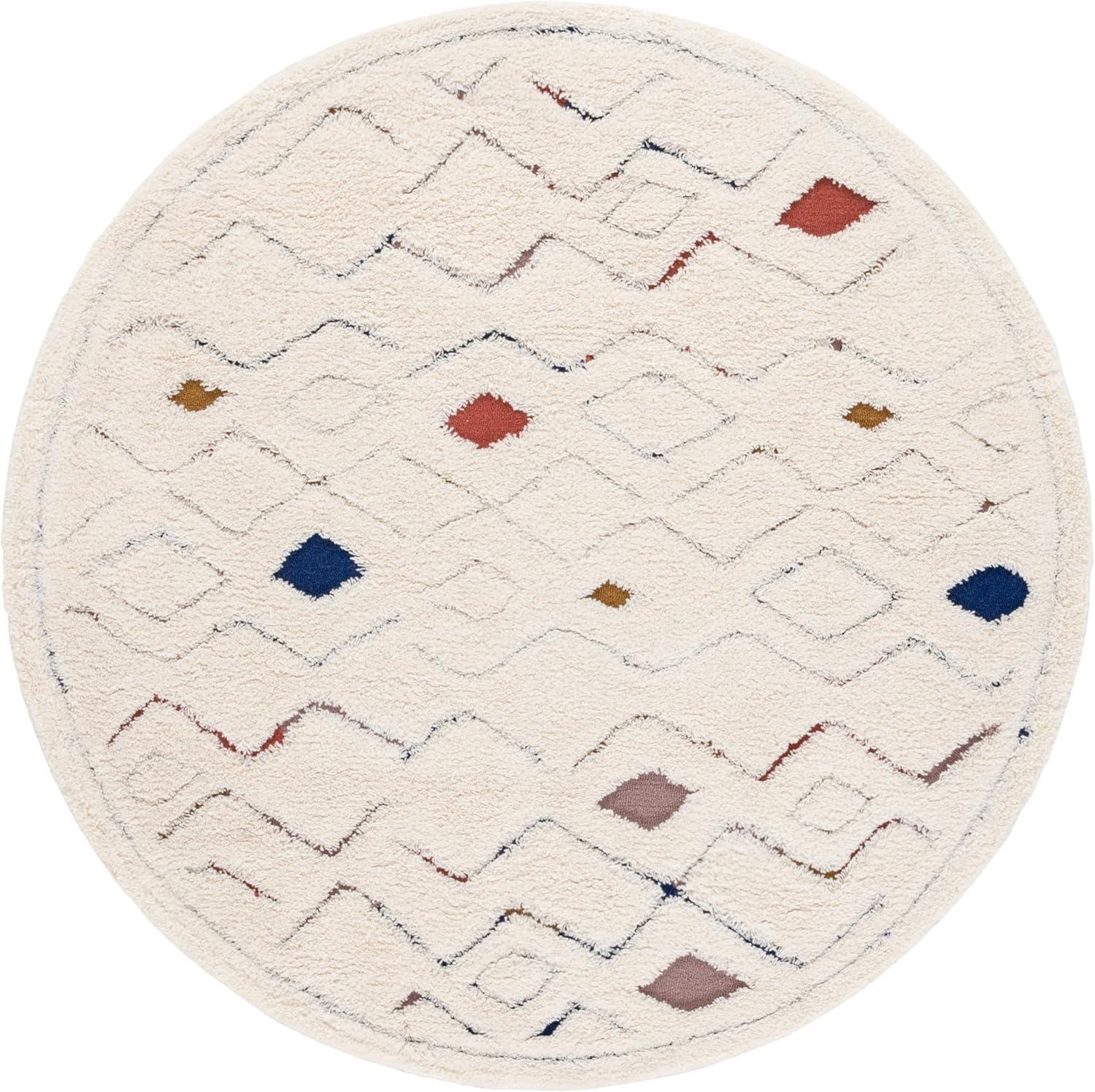 image:imageSAFAVIEH Casablanca Collection Area Rug 6 x 9 IvoryRust Geometric Design Plush 18 Inch Thick Ideal for High Traffic Areas in Living Room Bedroom Dining CSB919AIvoryRust