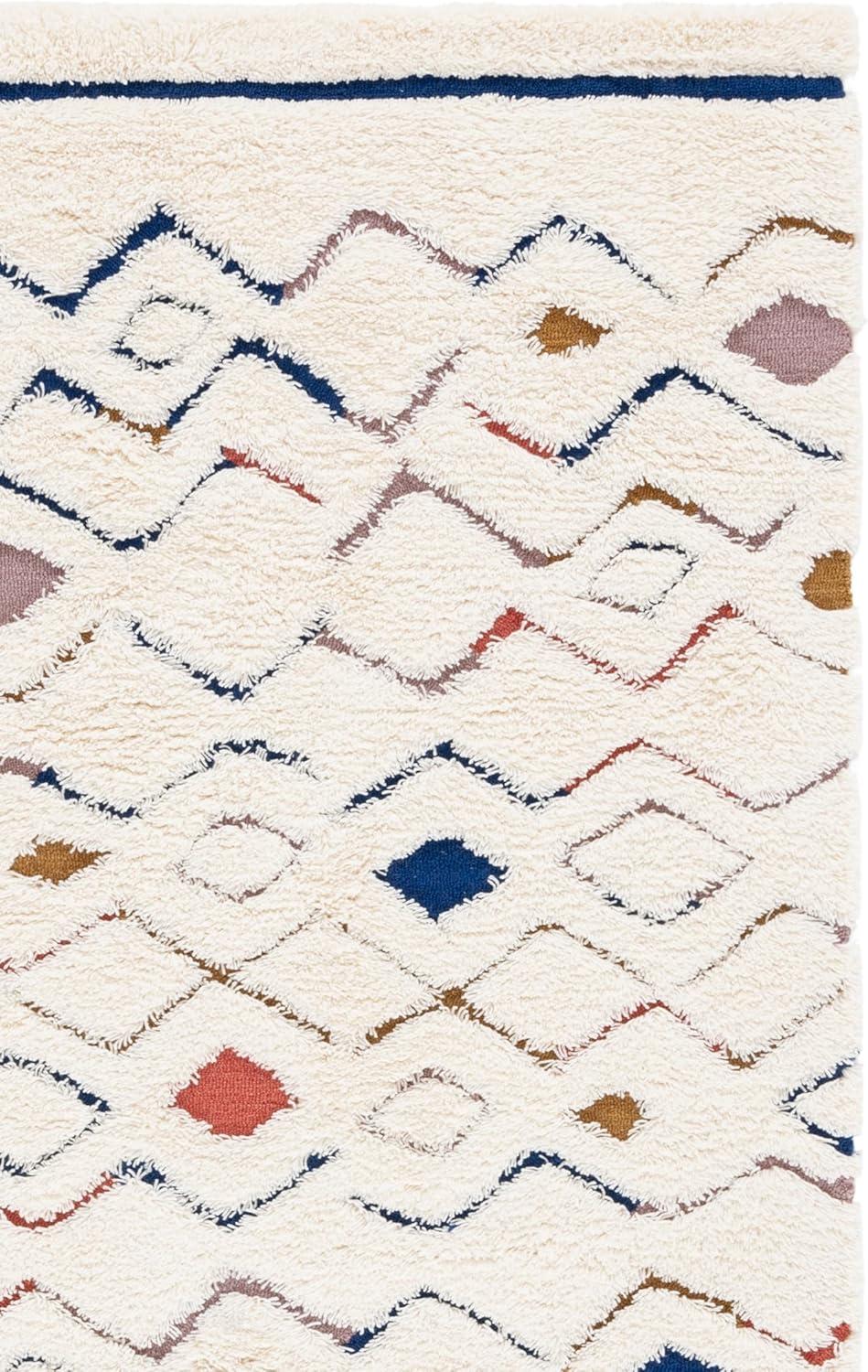 image:imageSAFAVIEH Casablanca Collection Area Rug 6 x 9 IvoryRust Geometric Design Plush 18 Inch Thick Ideal for High Traffic Areas in Living Room Bedroom Dining CSB919AIvoryRust