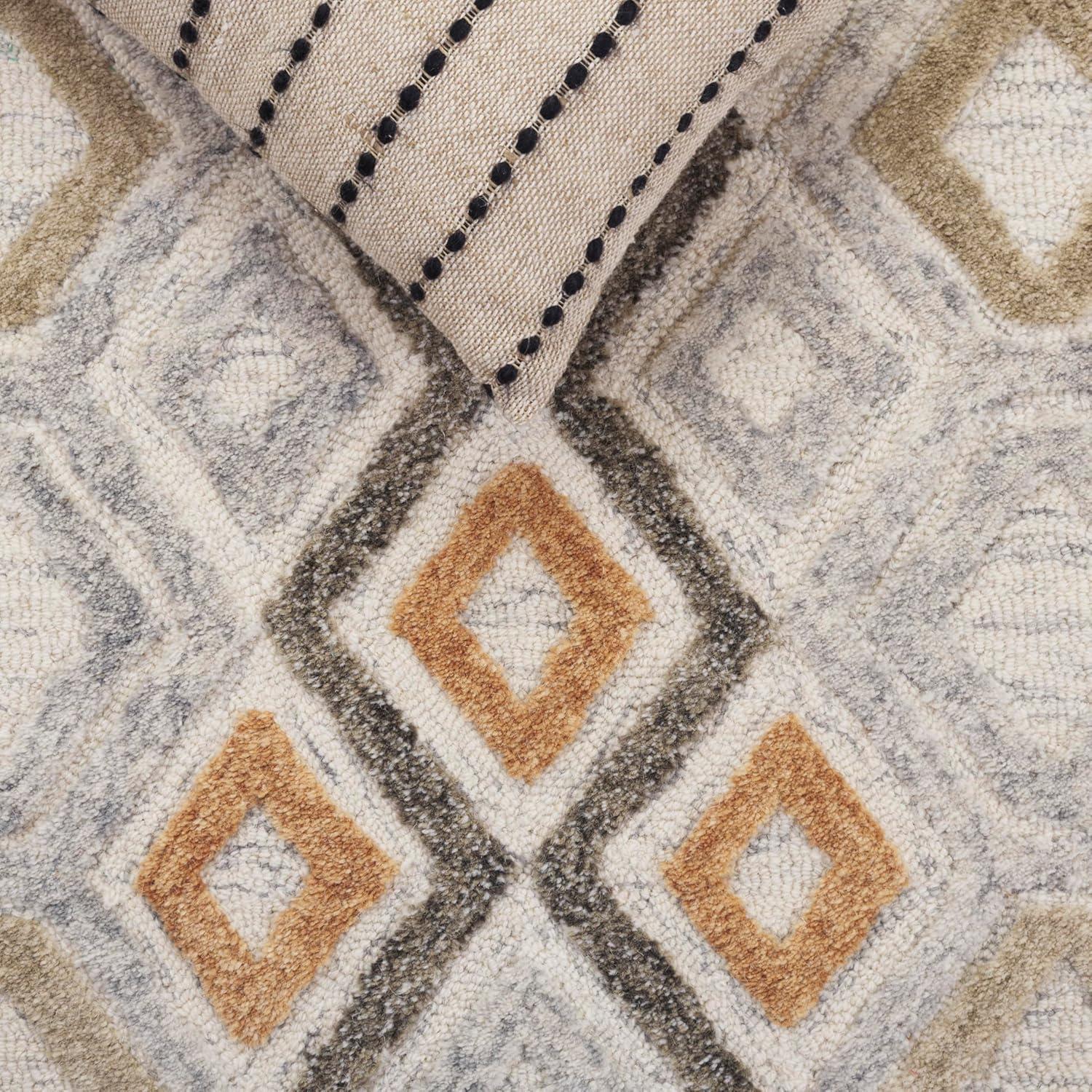 image:imageSAFAVIEH Casablanca Shag Collection Area Rug 6 x 9 Ivory amp Rust Handmade Moroccan Boho Wool Ideal for Living Room Bedroom Dining Room CSB645A6IvoryRust