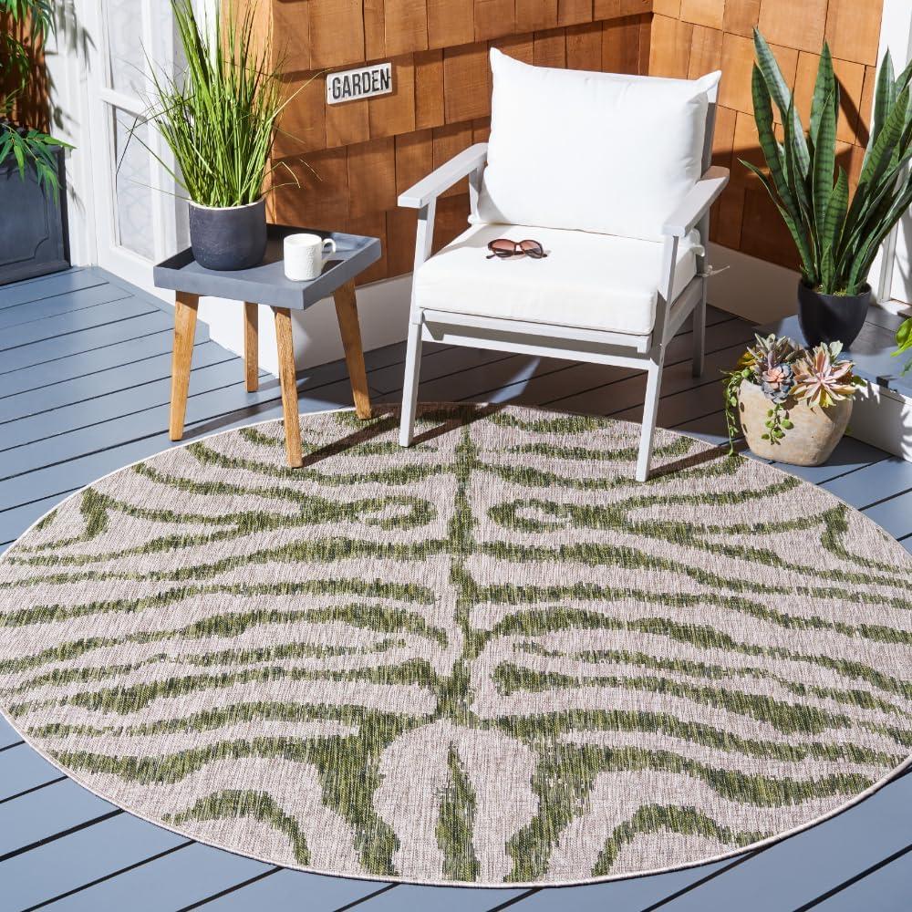 image:imageSAFAVIEH Courtyard Collection 8 x 10 GreyBlack CY8444 Indoor Outdoor Waterproof Easy Cleaning Patio Backyard Mudroom Area RugGreyGreen