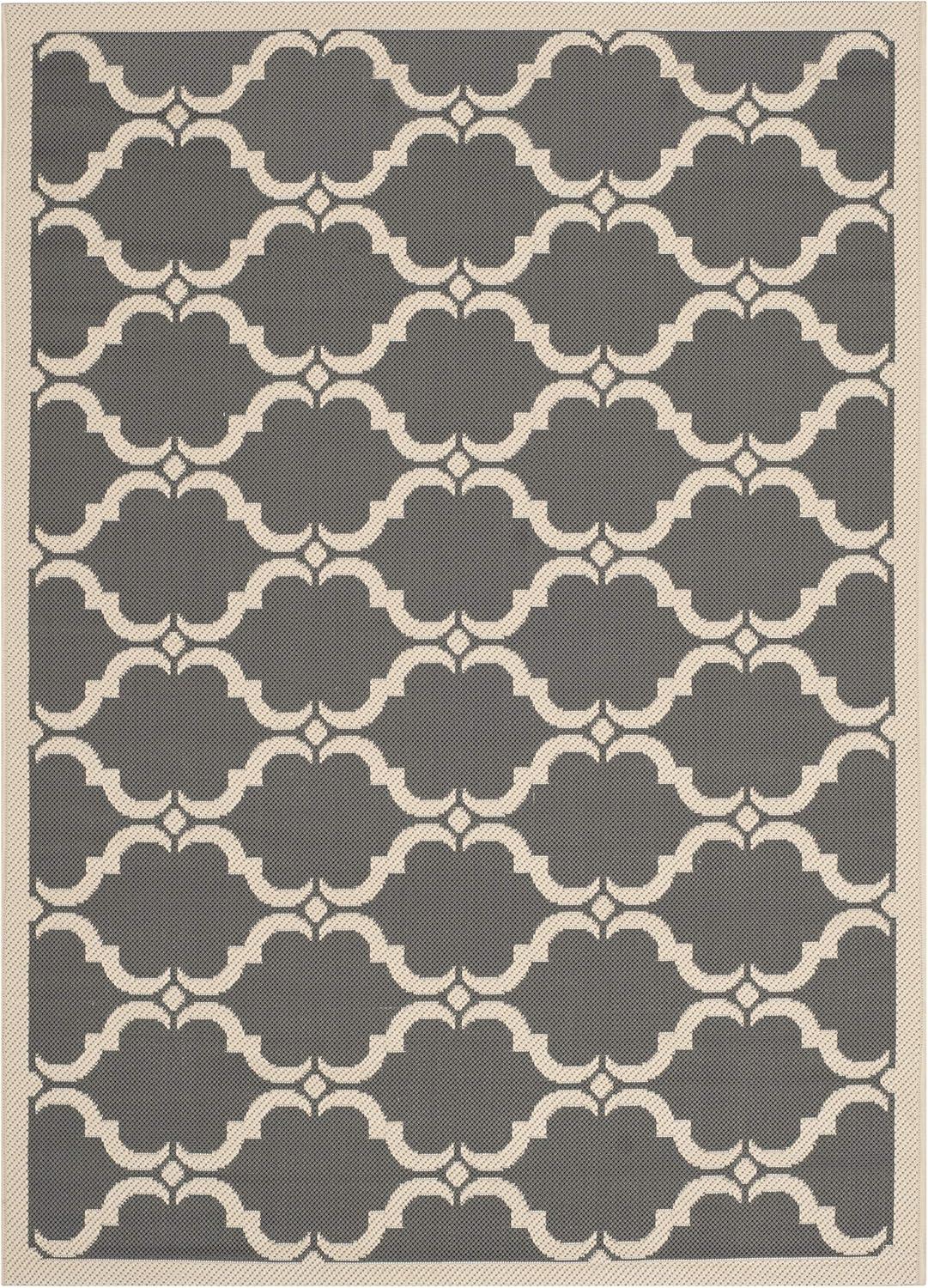 image:imageSAFAVIEH Courtyard Collection 8 x 11 NavyBeige CY6009 Trellis Indoor Outdoor Waterproof EasyCleaning Patio Backyard Mudroom AreaRugAnthraciteBeige