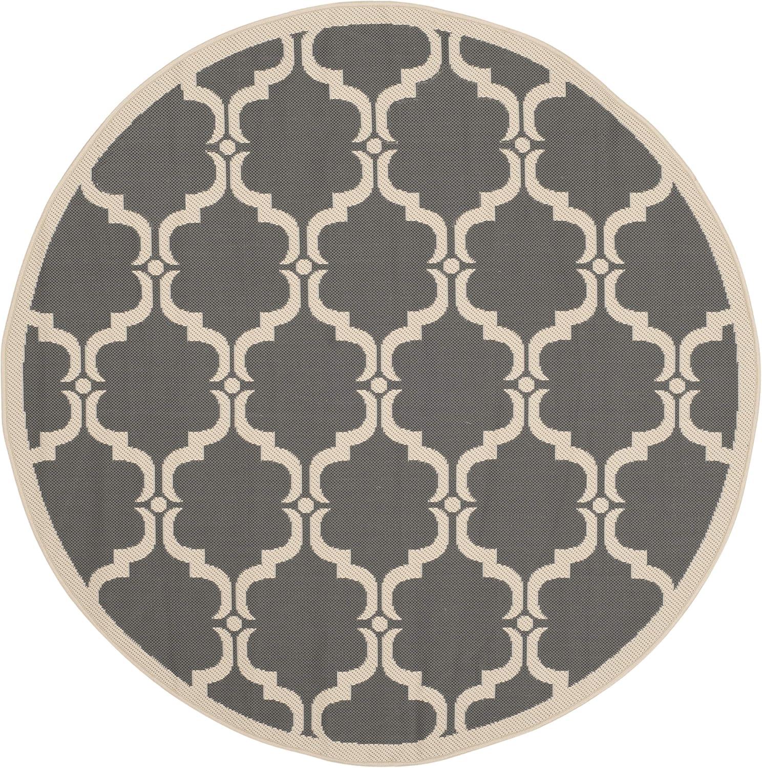 image:imageSAFAVIEH Courtyard Collection 8 x 11 NavyBeige CY6009 Trellis Indoor Outdoor Waterproof EasyCleaning Patio Backyard Mudroom AreaRugAnthraciteBeige