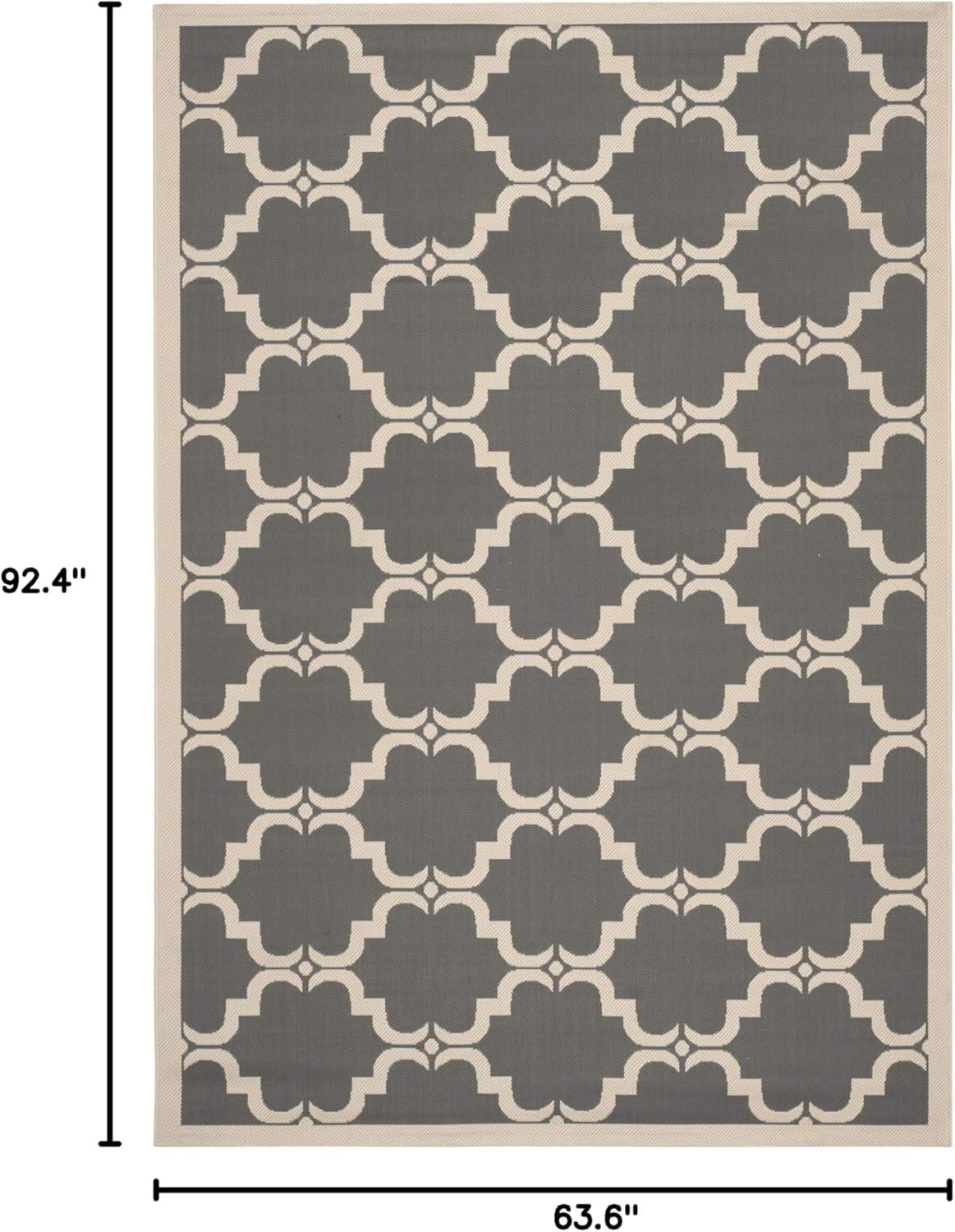 image:imageSAFAVIEH Courtyard Collection 8 x 11 NavyBeige CY6009 Trellis Indoor Outdoor Waterproof EasyCleaning Patio Backyard Mudroom AreaRugAnthraciteBeige