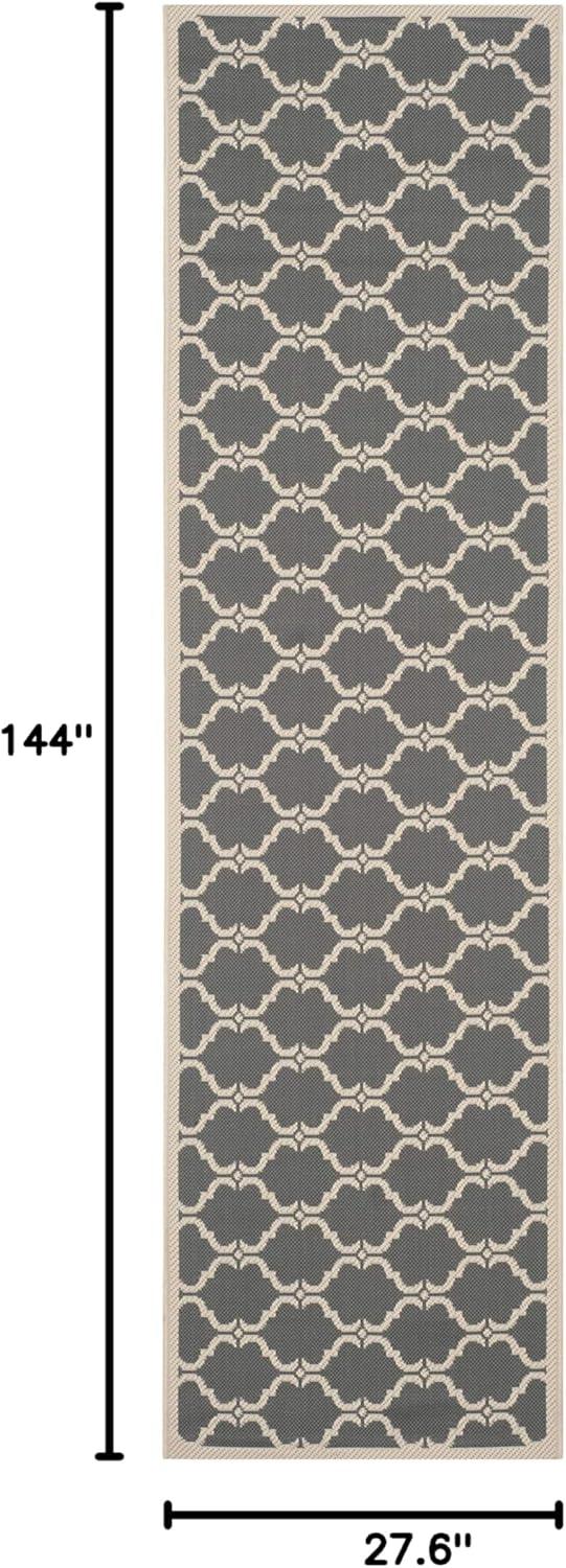 image:imageSAFAVIEH Courtyard Collection 8 x 11 NavyBeige CY6009 Trellis Indoor Outdoor Waterproof EasyCleaning Patio Backyard Mudroom AreaRugAnthraciteBeige