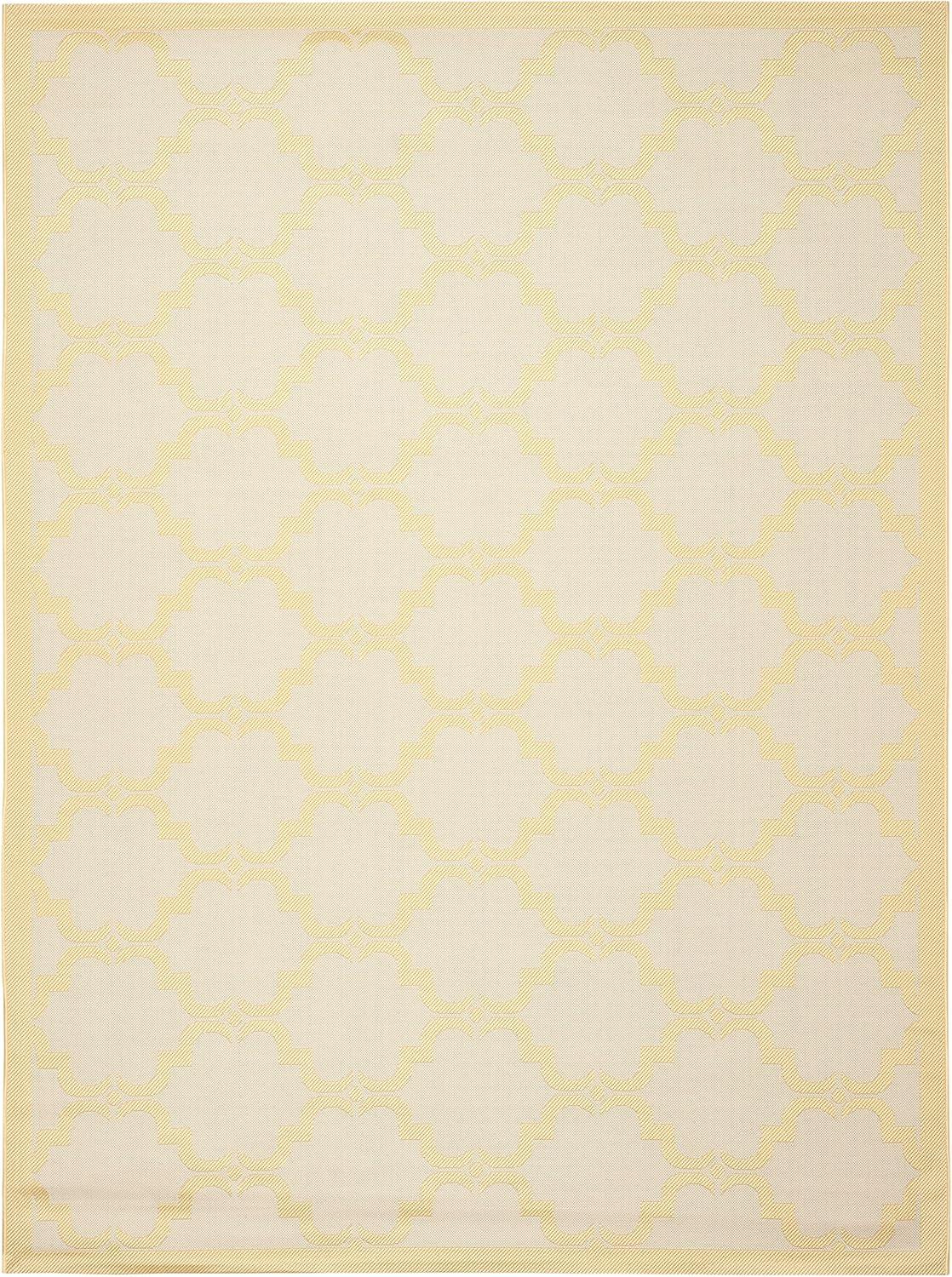image:imageSAFAVIEH Courtyard Collection 8 x 11 NavyBeige CY6009 Trellis Indoor Outdoor Waterproof EasyCleaning Patio Backyard Mudroom AreaRugBeigeYellow