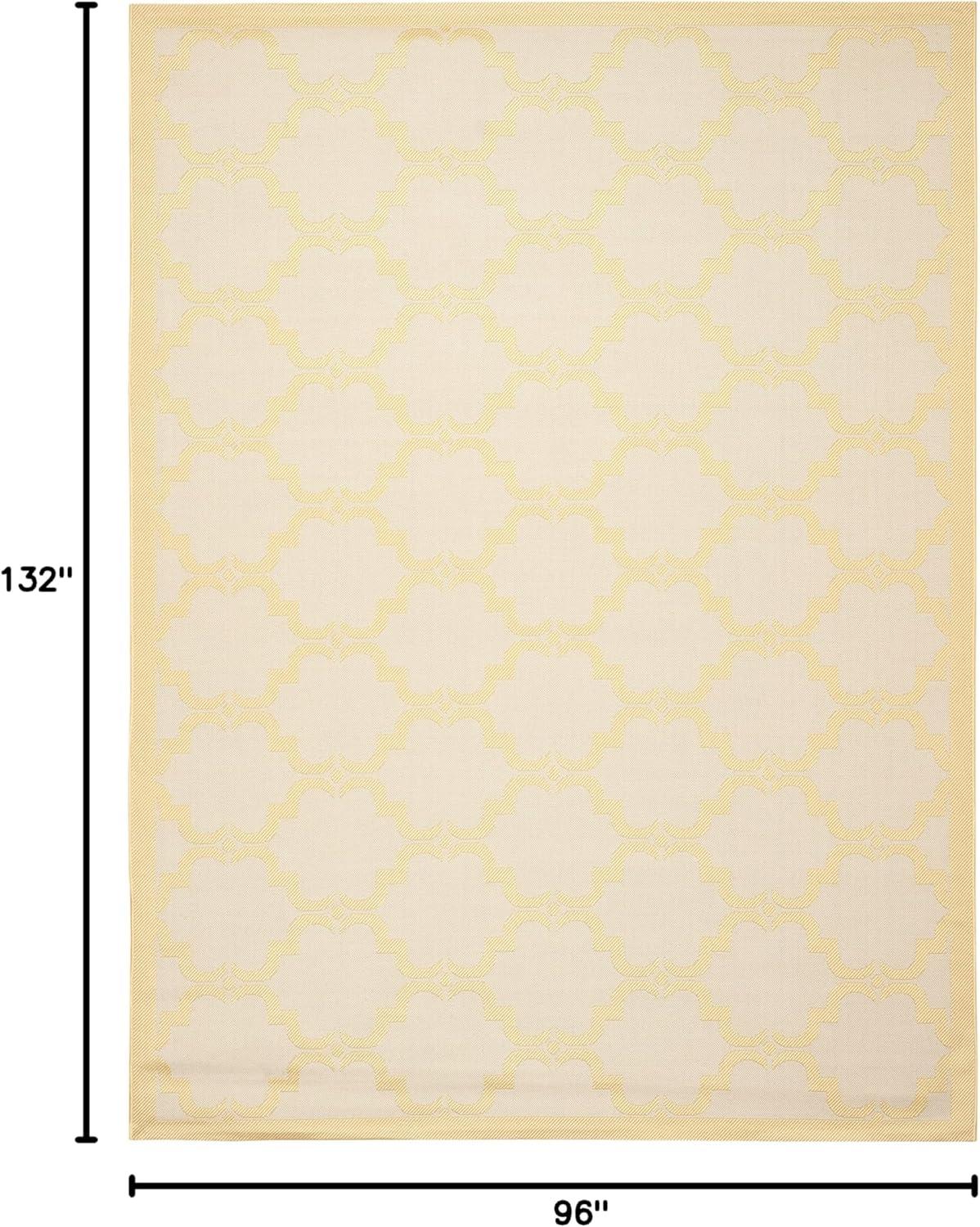 image:imageSAFAVIEH Courtyard Collection 8 x 11 NavyBeige CY6009 Trellis Indoor Outdoor Waterproof EasyCleaning Patio Backyard Mudroom AreaRugBeigeYellow