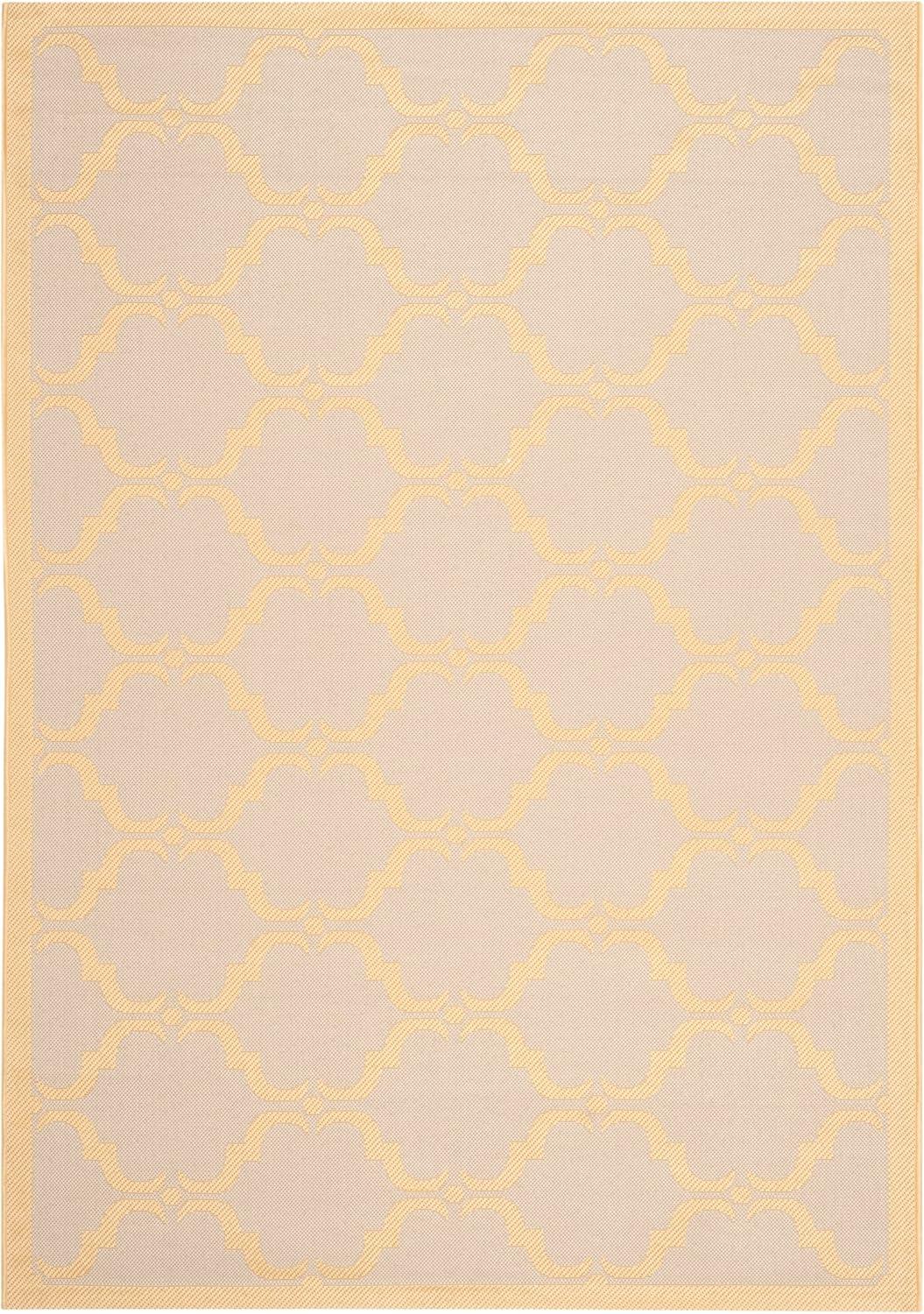 image:imageSAFAVIEH Courtyard Collection 8 x 11 NavyBeige CY6009 Trellis Indoor Outdoor Waterproof EasyCleaning Patio Backyard Mudroom AreaRugBeigeYellow