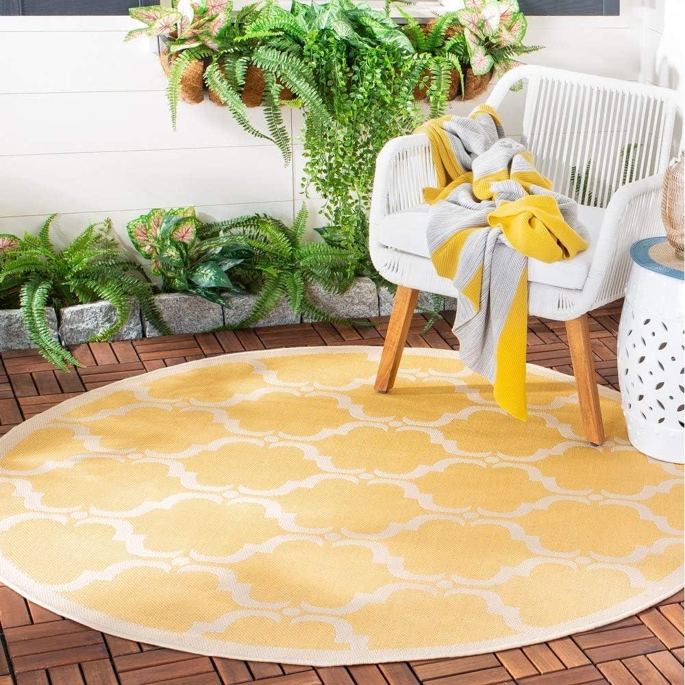 image:imageSAFAVIEH Courtyard Collection 8 x 11 NavyBeige CY6009 Trellis Indoor Outdoor Waterproof EasyCleaning Patio Backyard Mudroom AreaRugBrownAqua