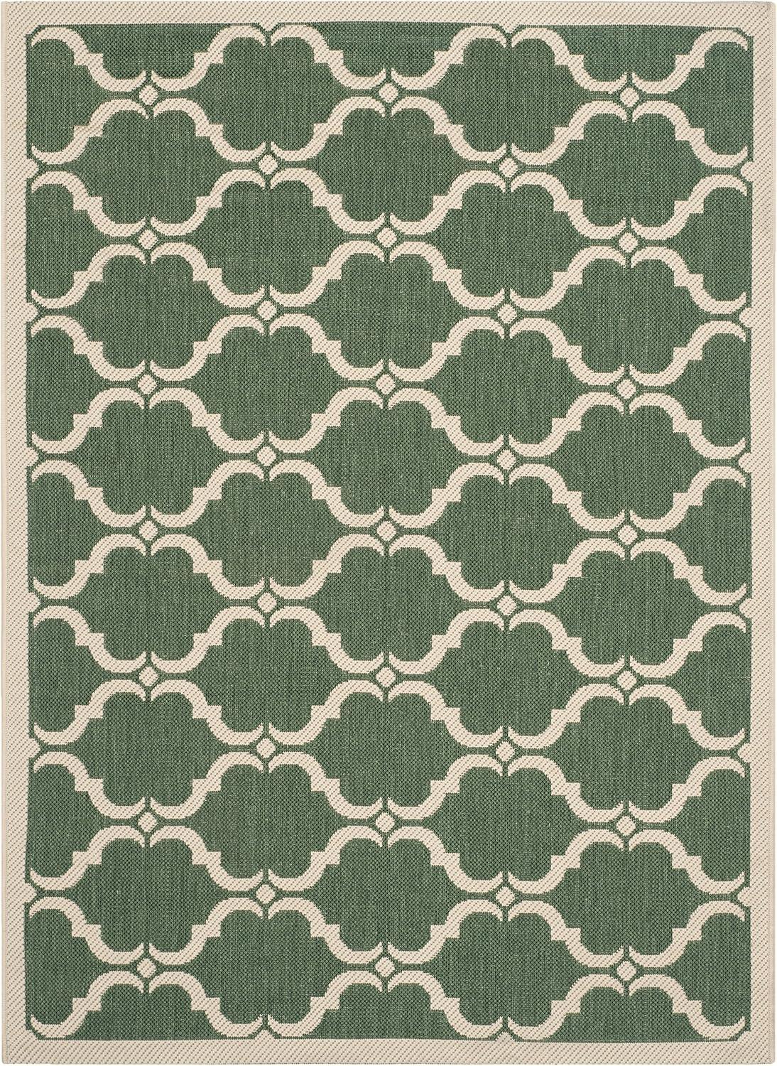 image:imageSAFAVIEH Courtyard Collection 8 x 11 NavyBeige CY6009 Trellis Indoor Outdoor Waterproof EasyCleaning Patio Backyard Mudroom AreaRugDark GreenBeige