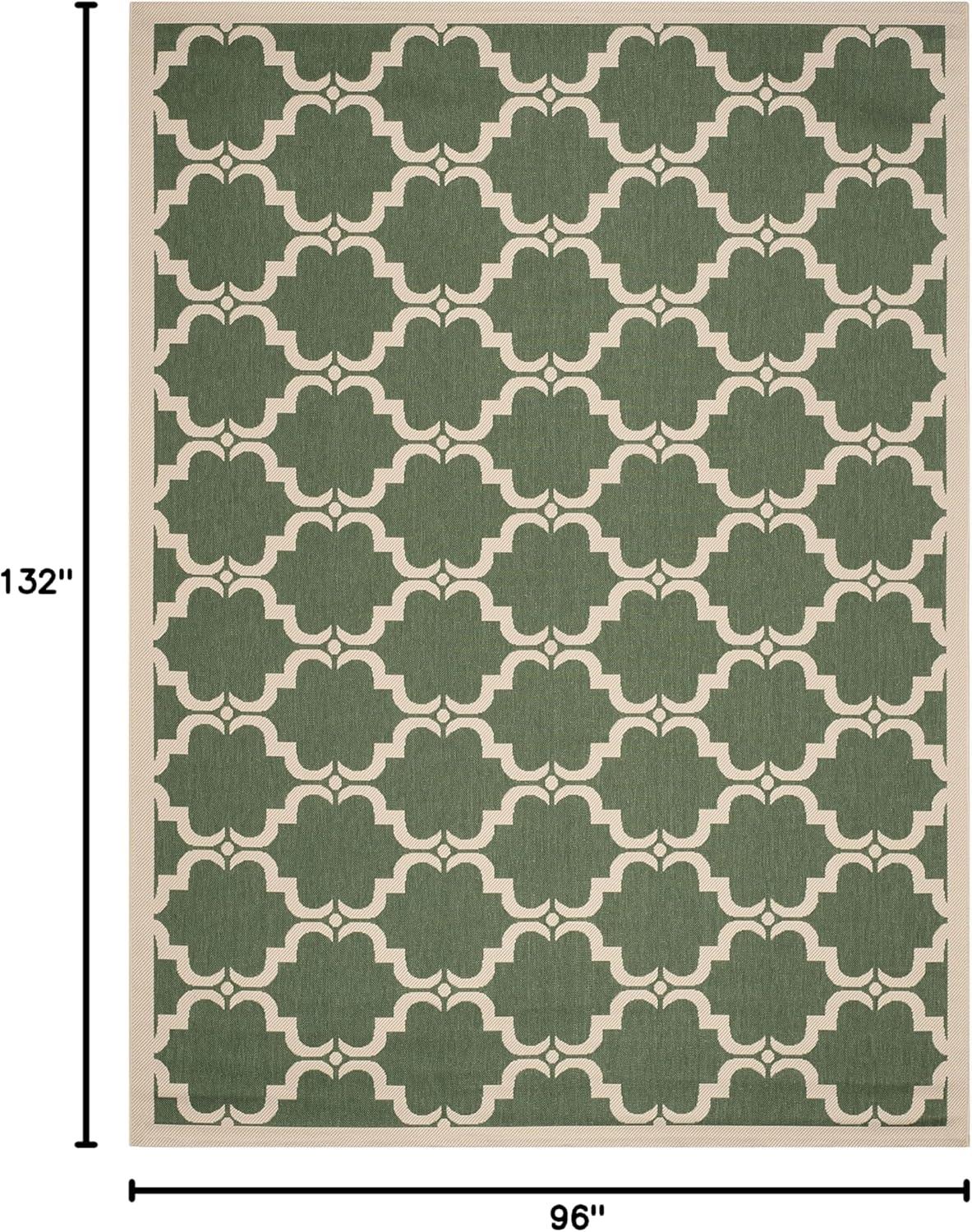 image:imageSAFAVIEH Courtyard Collection 8 x 11 NavyBeige CY6009 Trellis Indoor Outdoor Waterproof EasyCleaning Patio Backyard Mudroom AreaRugDark GreenBeige